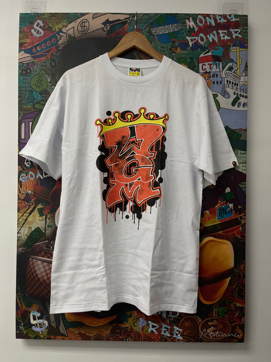 BAPE Crowned WGM Tee White New XL In Plastic