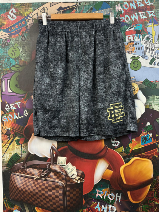 Eric Emanuel Charcoal Cream Baggy Shorts