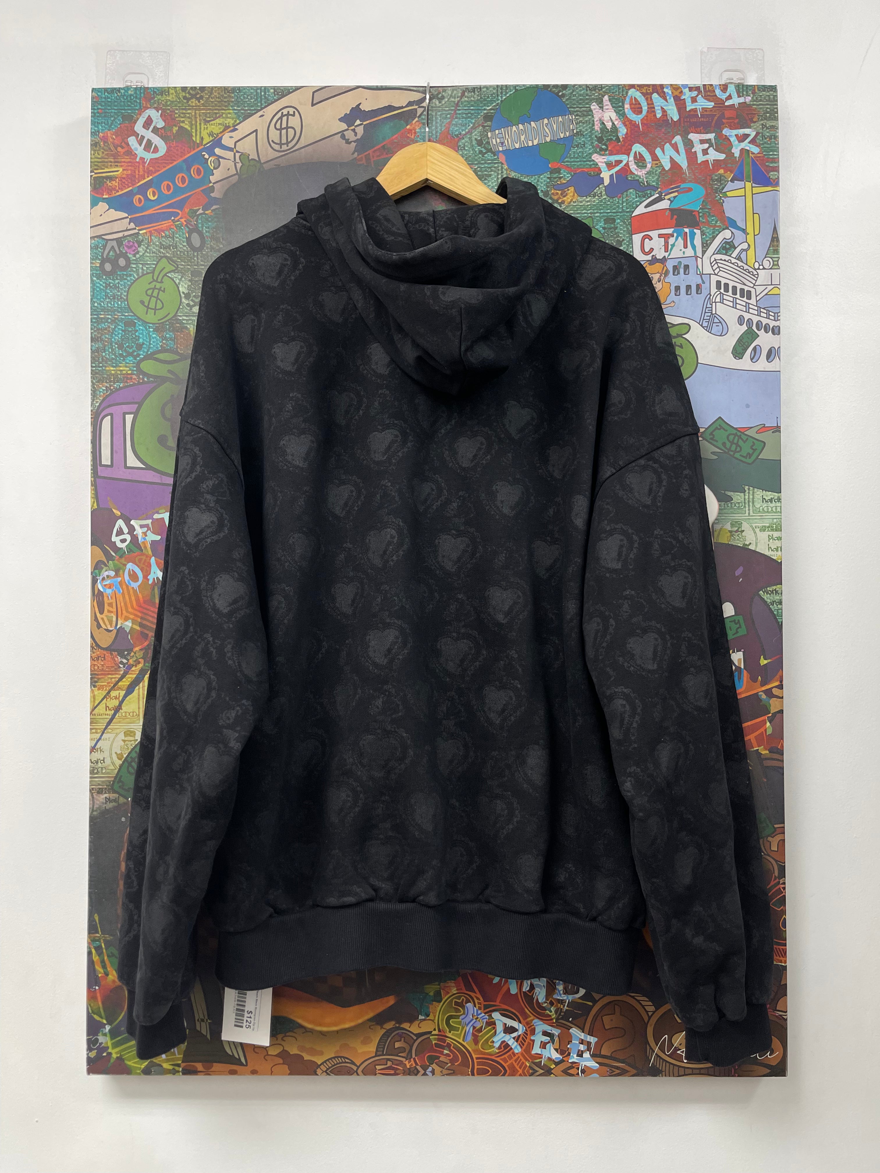 When Smoke Clears Black Monogram Zip Up