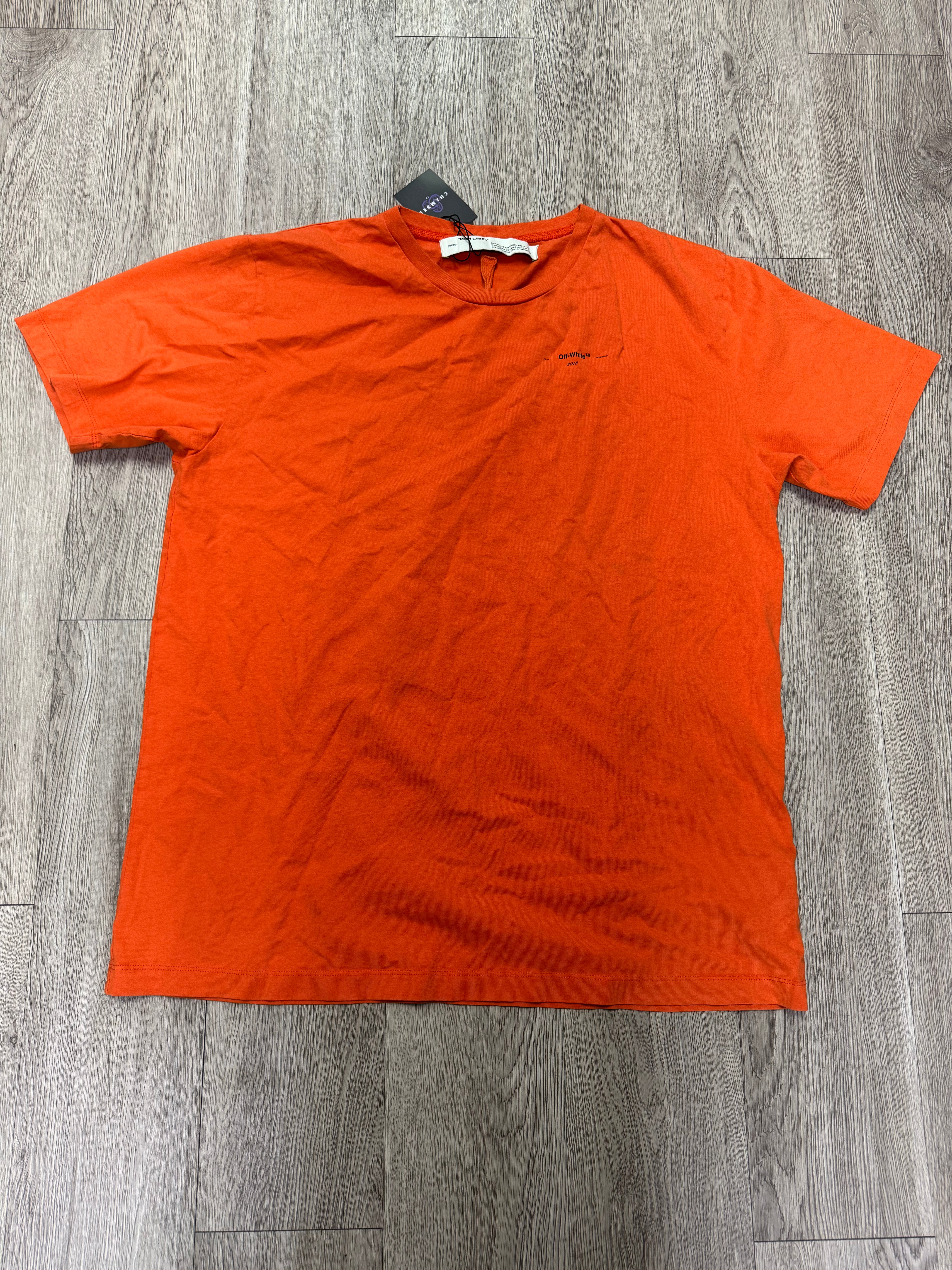 Off White Orange Black Logo Tee