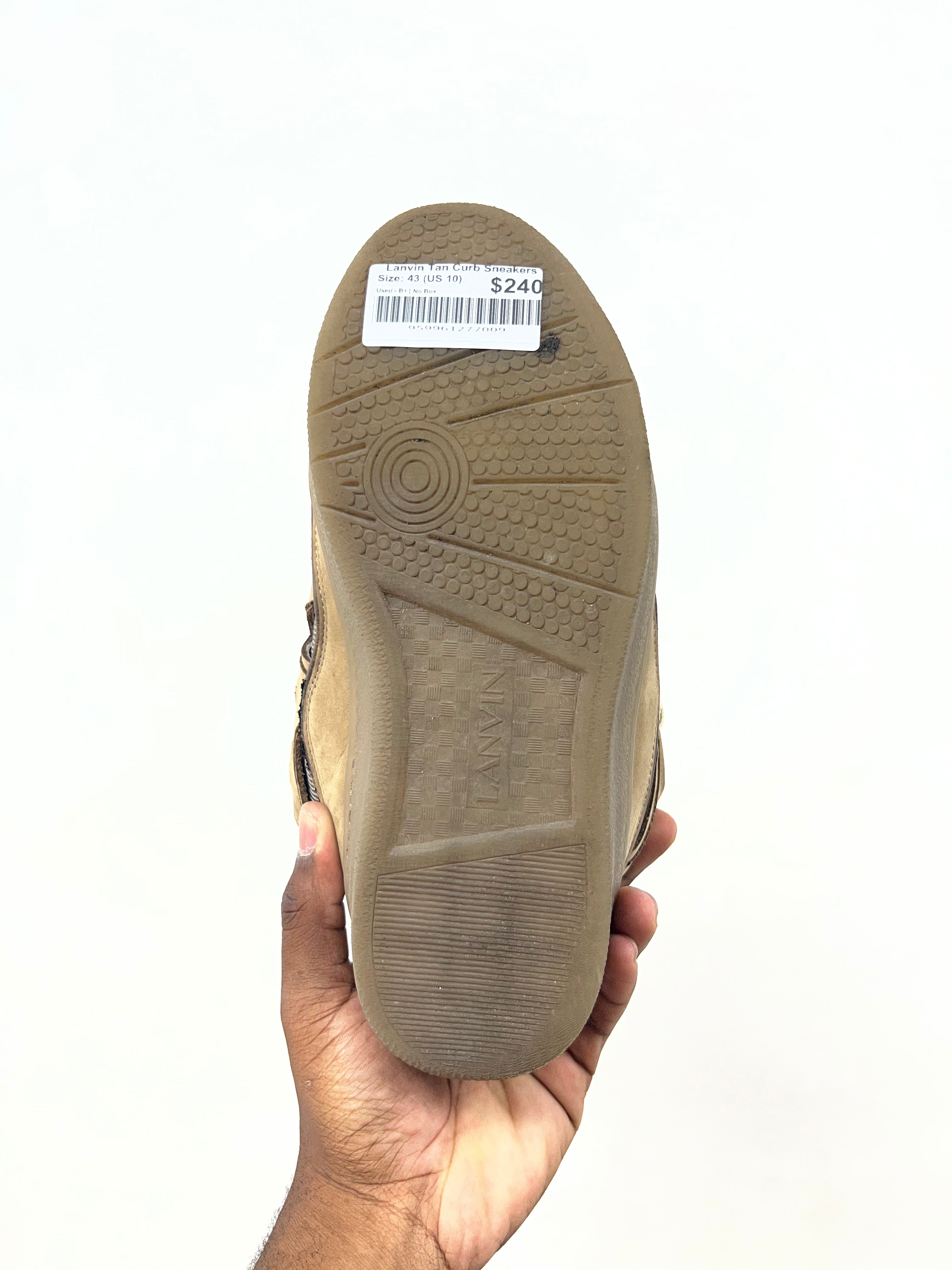 Lanvin Tan Curb Sneakers