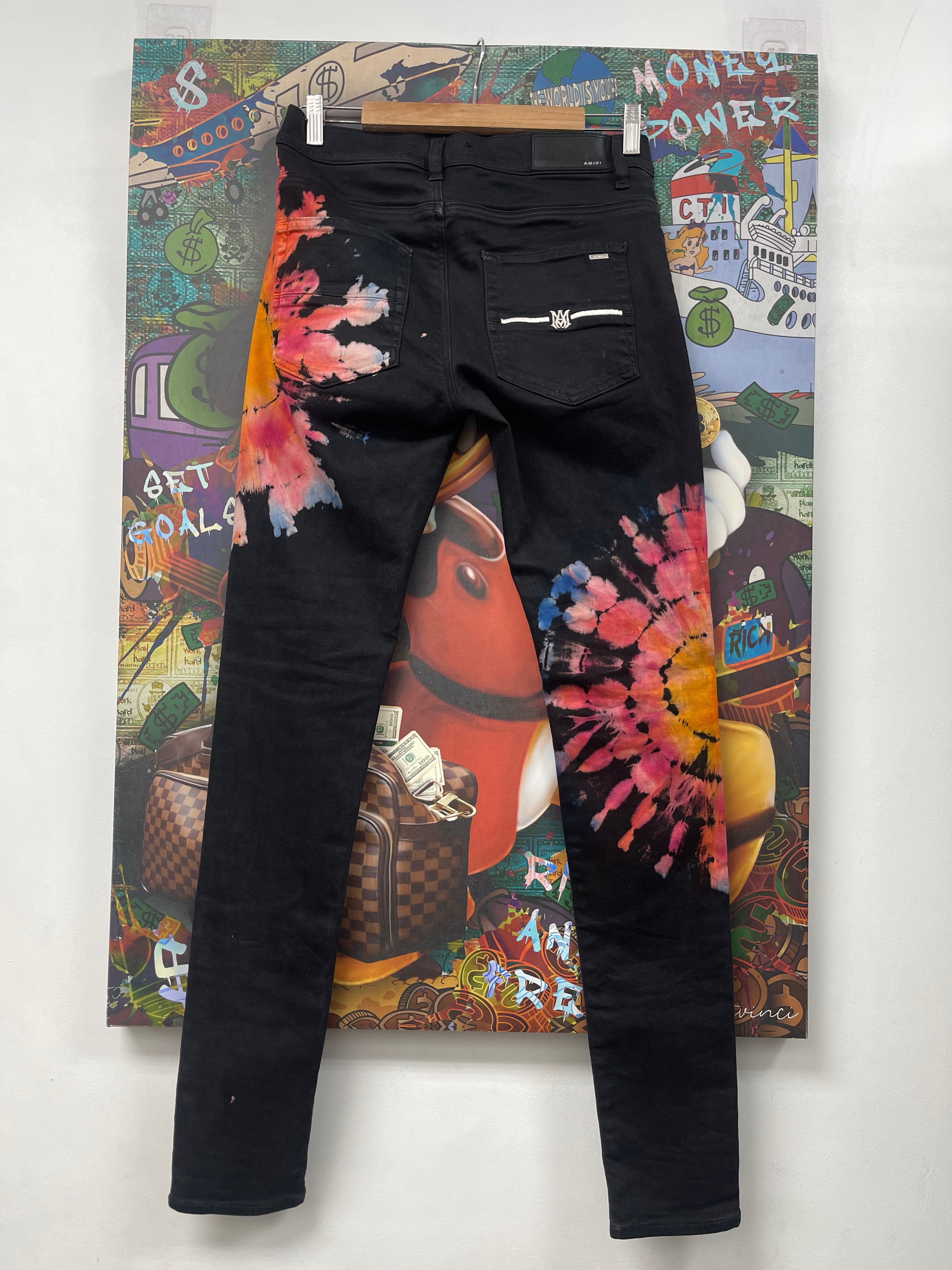 Amiri Black Tie Dye Jeans