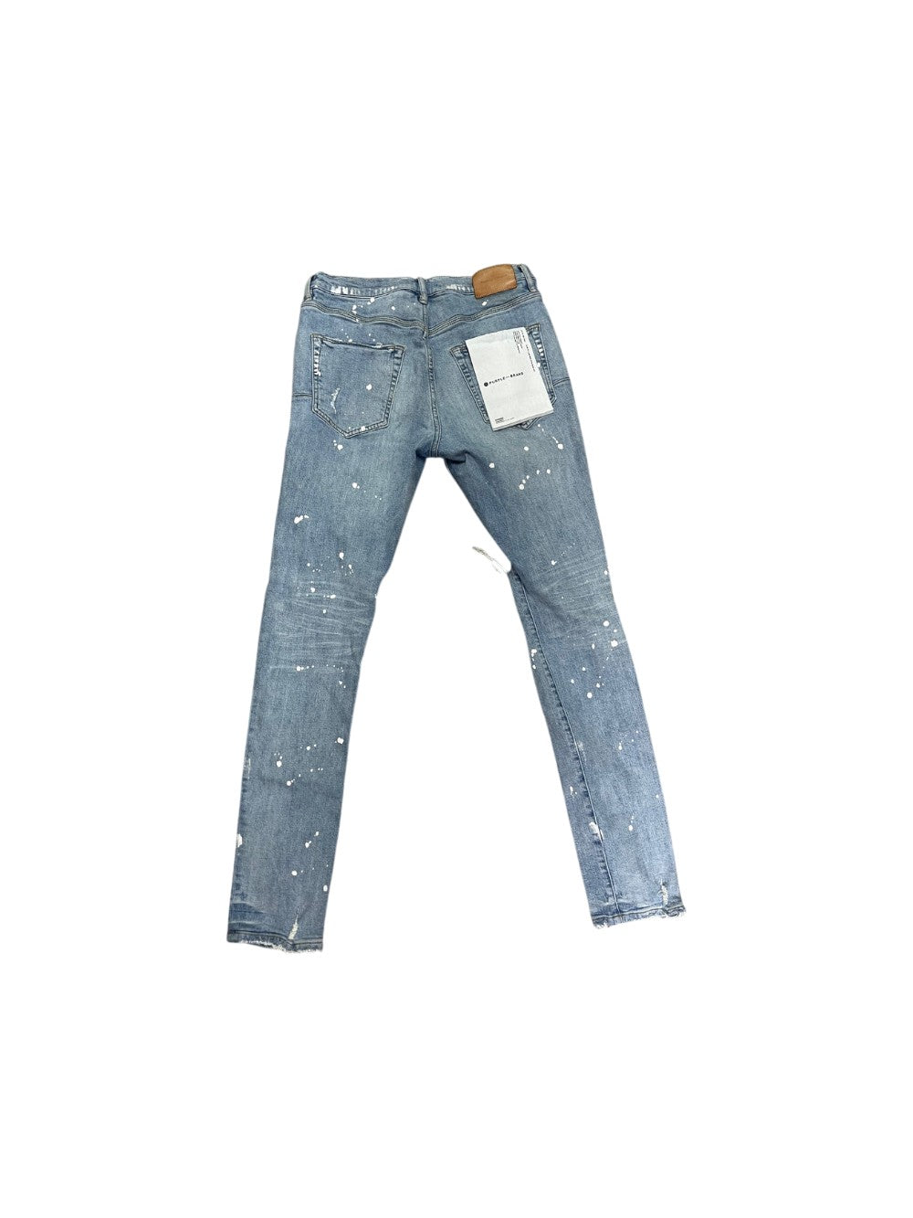 Purple Brand Paint Splatter Light Wash Jeans