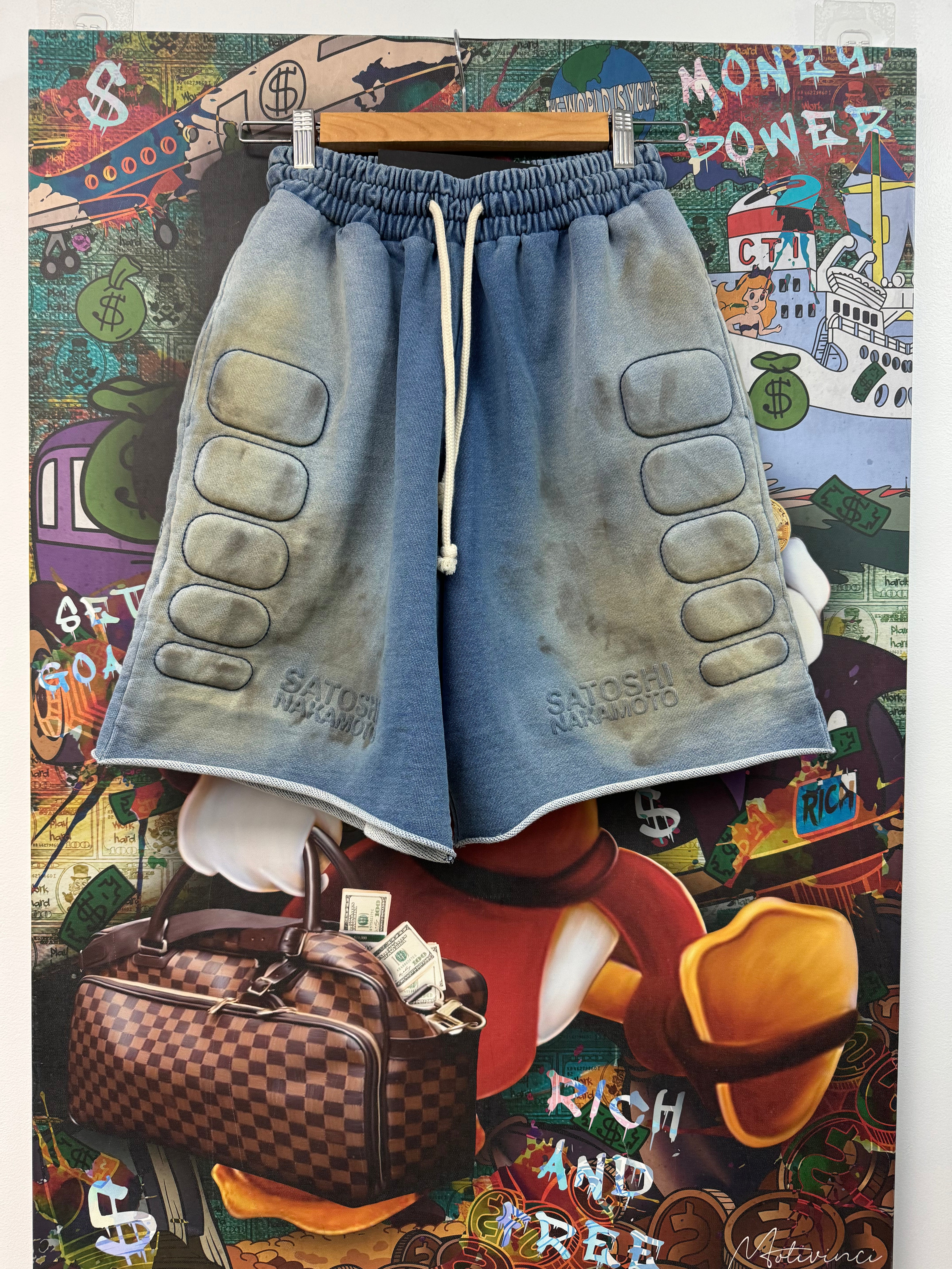 Satoshi Nakamoto Blue Luke Logo Shorts