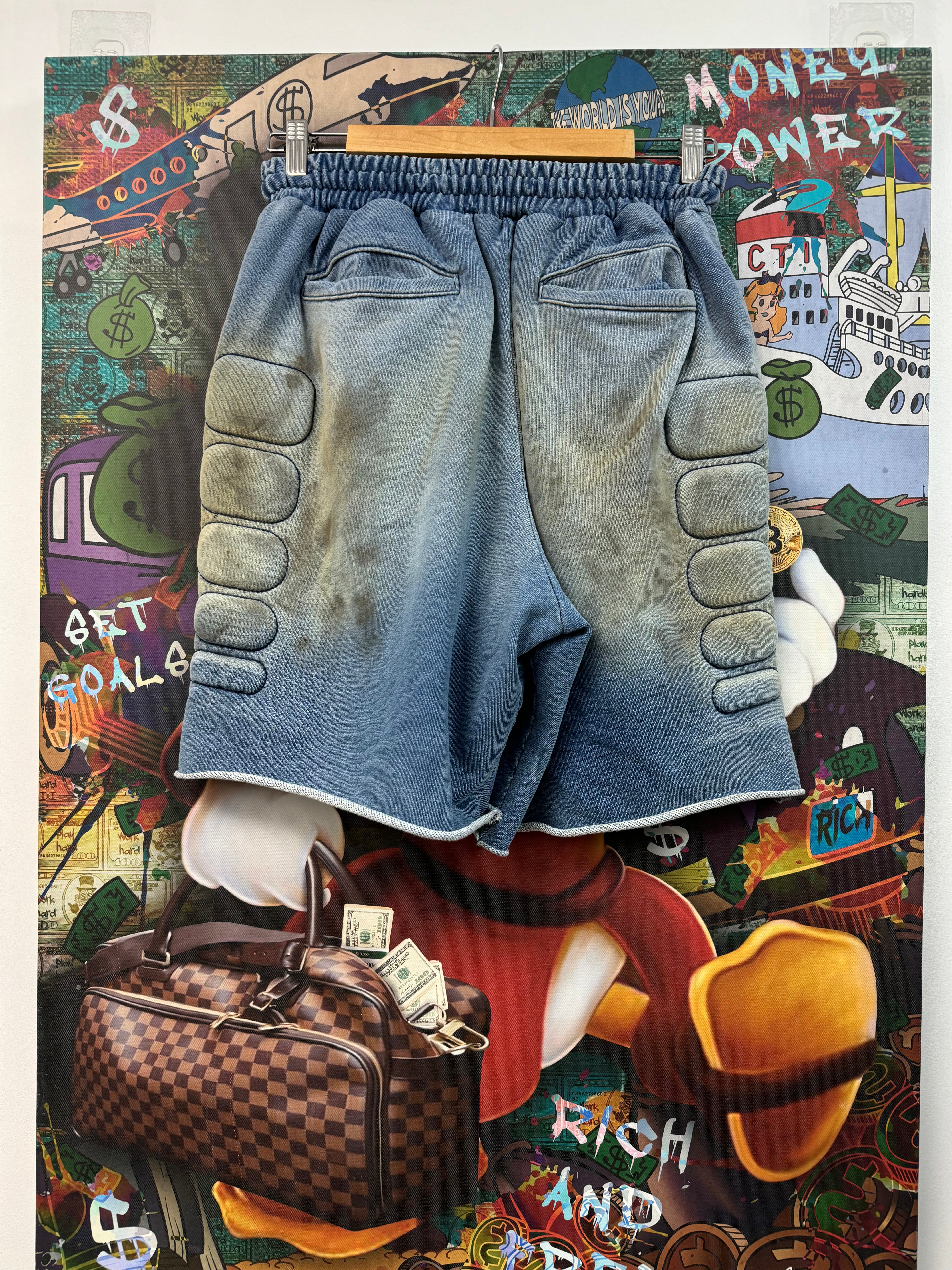 Satoshi Nakamoto Blue Luke Logo Shorts