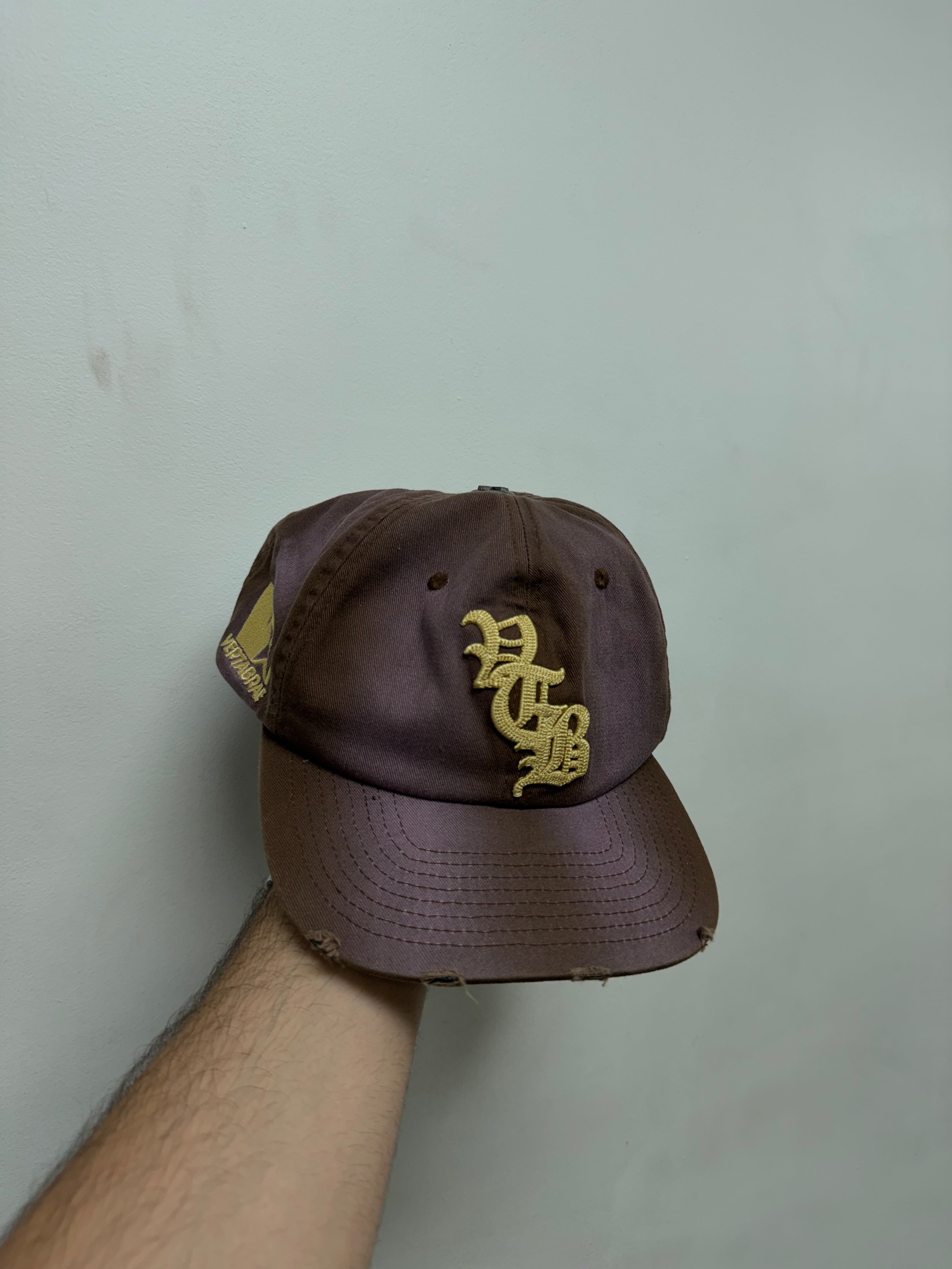 Vertabrae Brown Cream Logo Snapback Hat