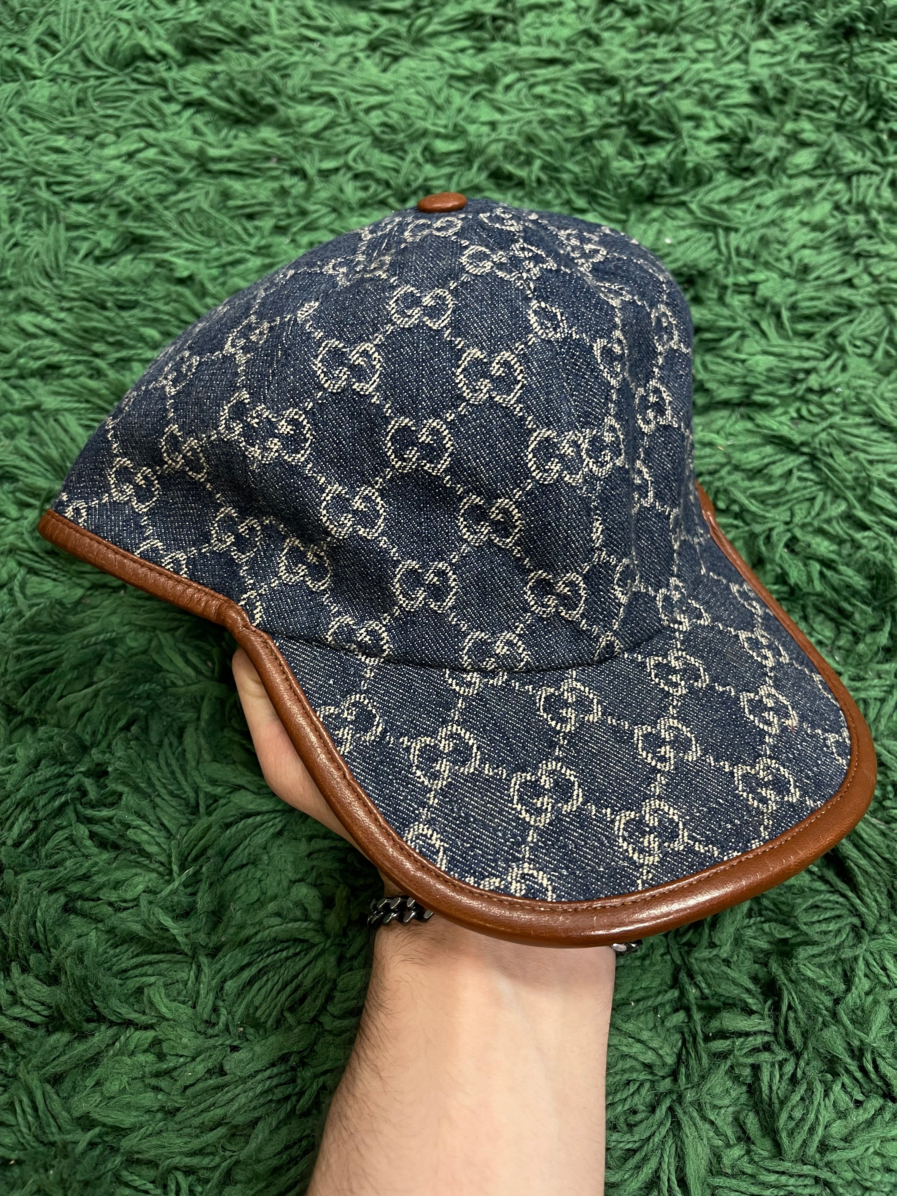 Gucci Denim Monogram Hat