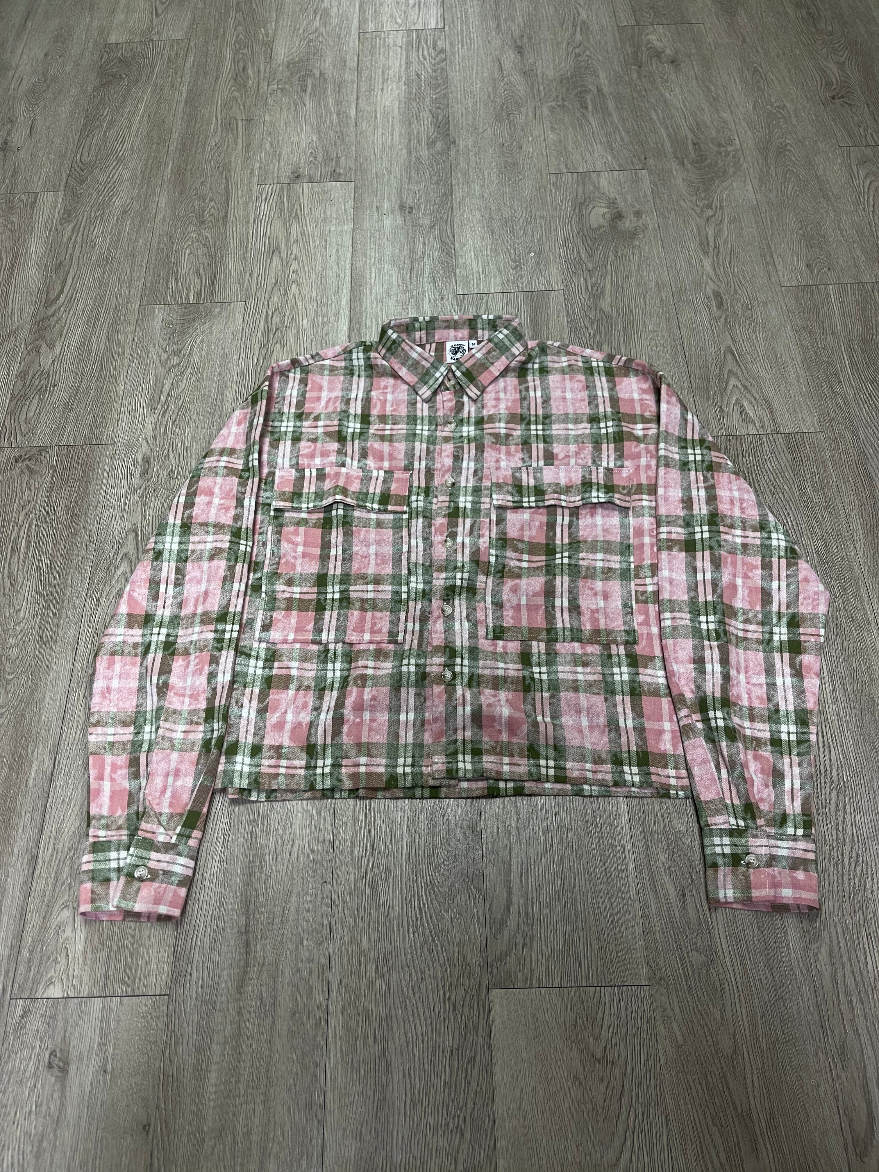 Saint Vanity Green Pink Griffin Flannel