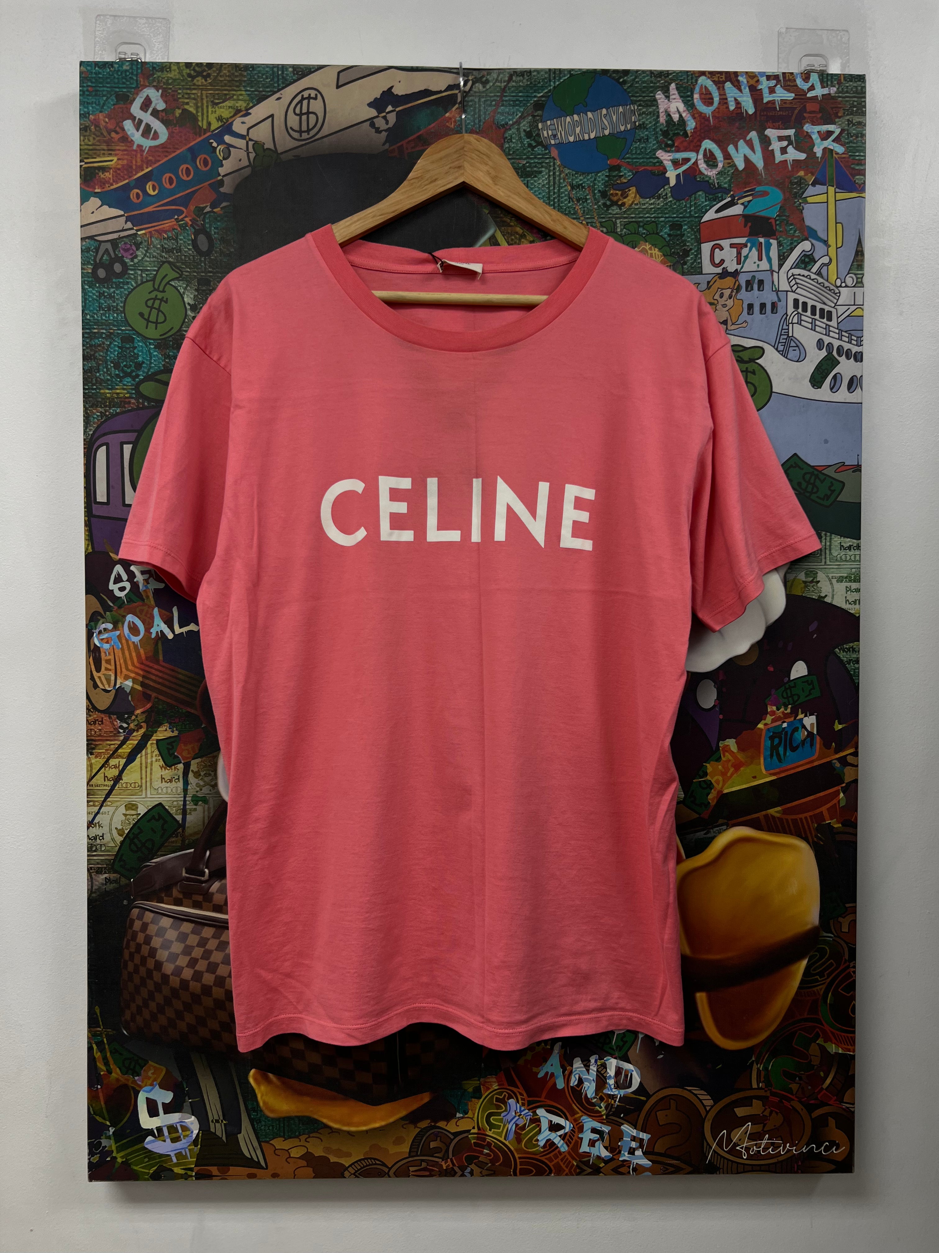 Celine Pink White Tee
