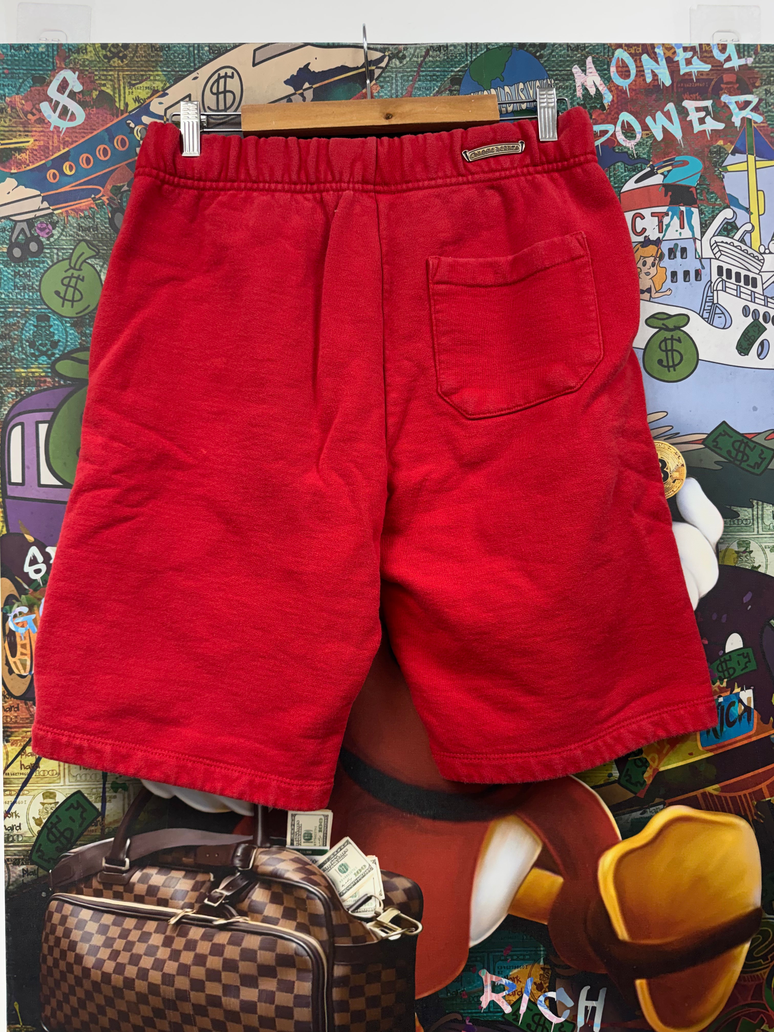 Chrome Hearts Red White King Taco Shorts