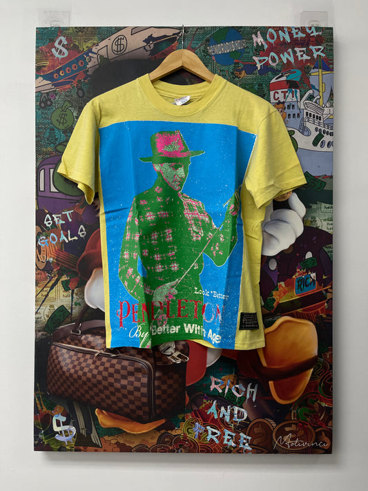 Better With Age Pendleton Novel Tee Yellow New Medium With Tags