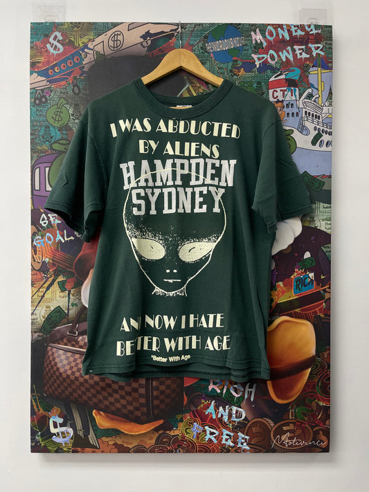 Better With Age Abducted By Aliens Tee Dark Olive New Medium With Tags