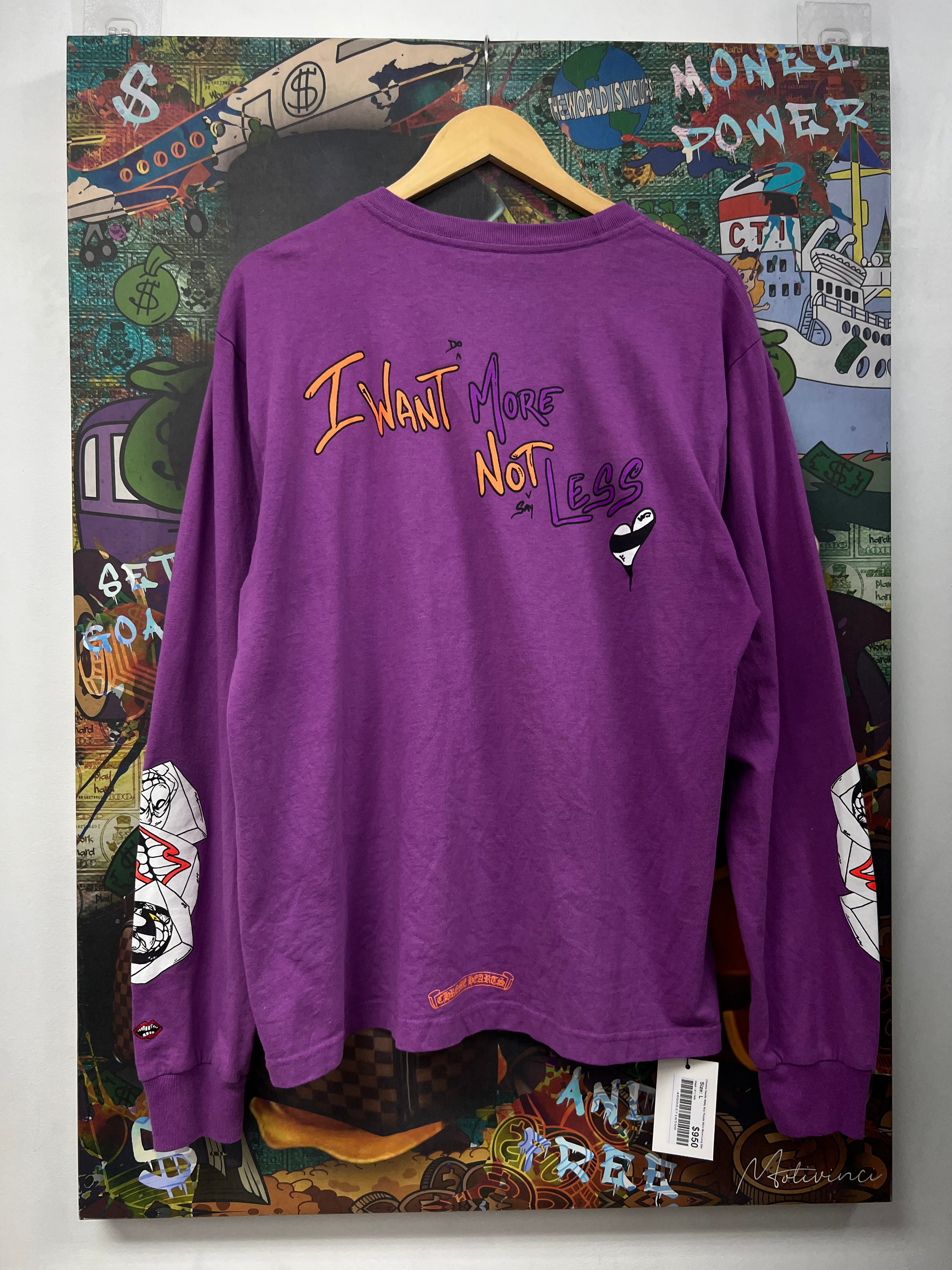 Chrome Hearts Matty Boy Purple Want More Long Sleeve