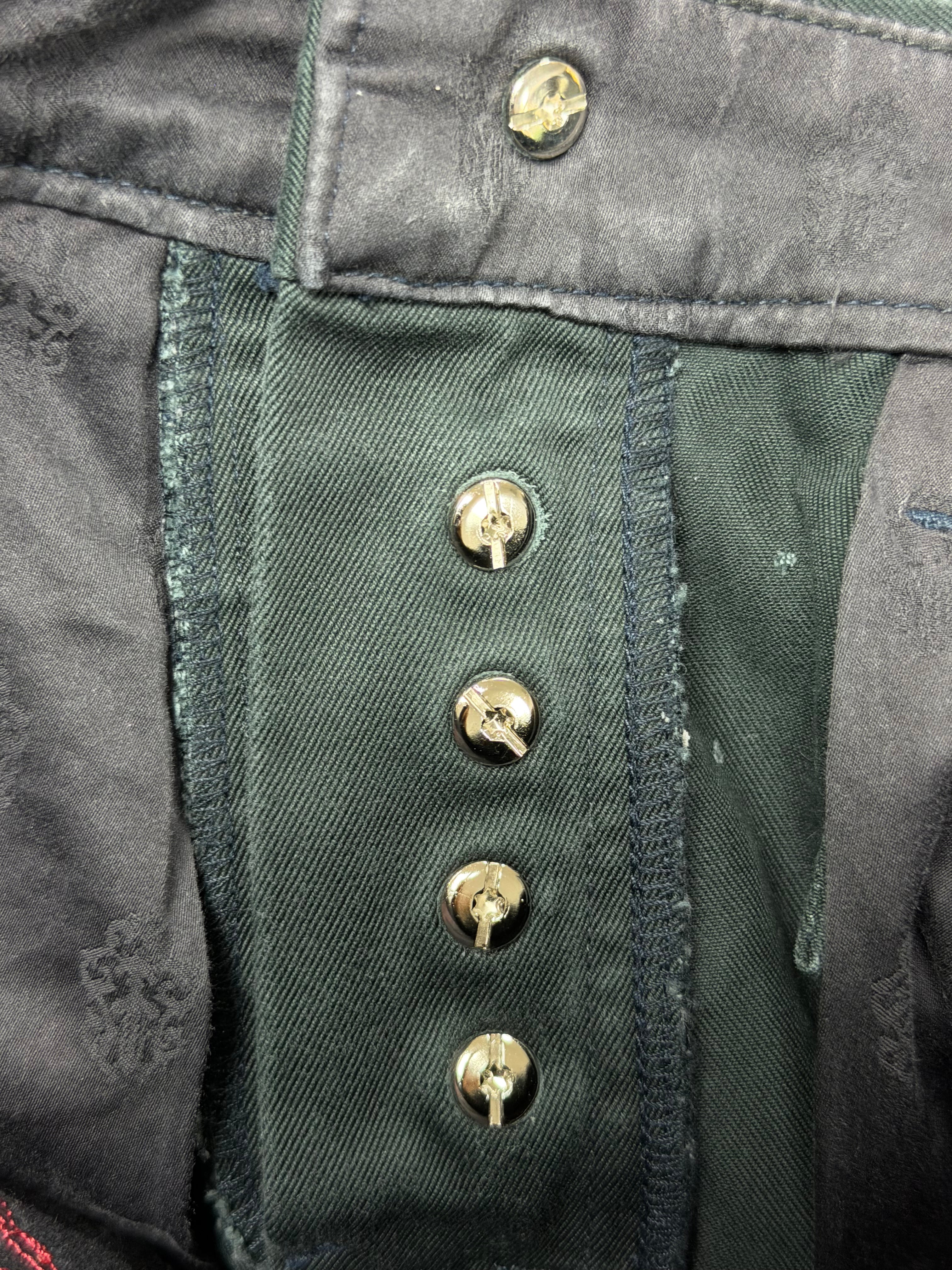 Chrome Hearts Black Wash Spider-Man Cross Patch Chino Pants