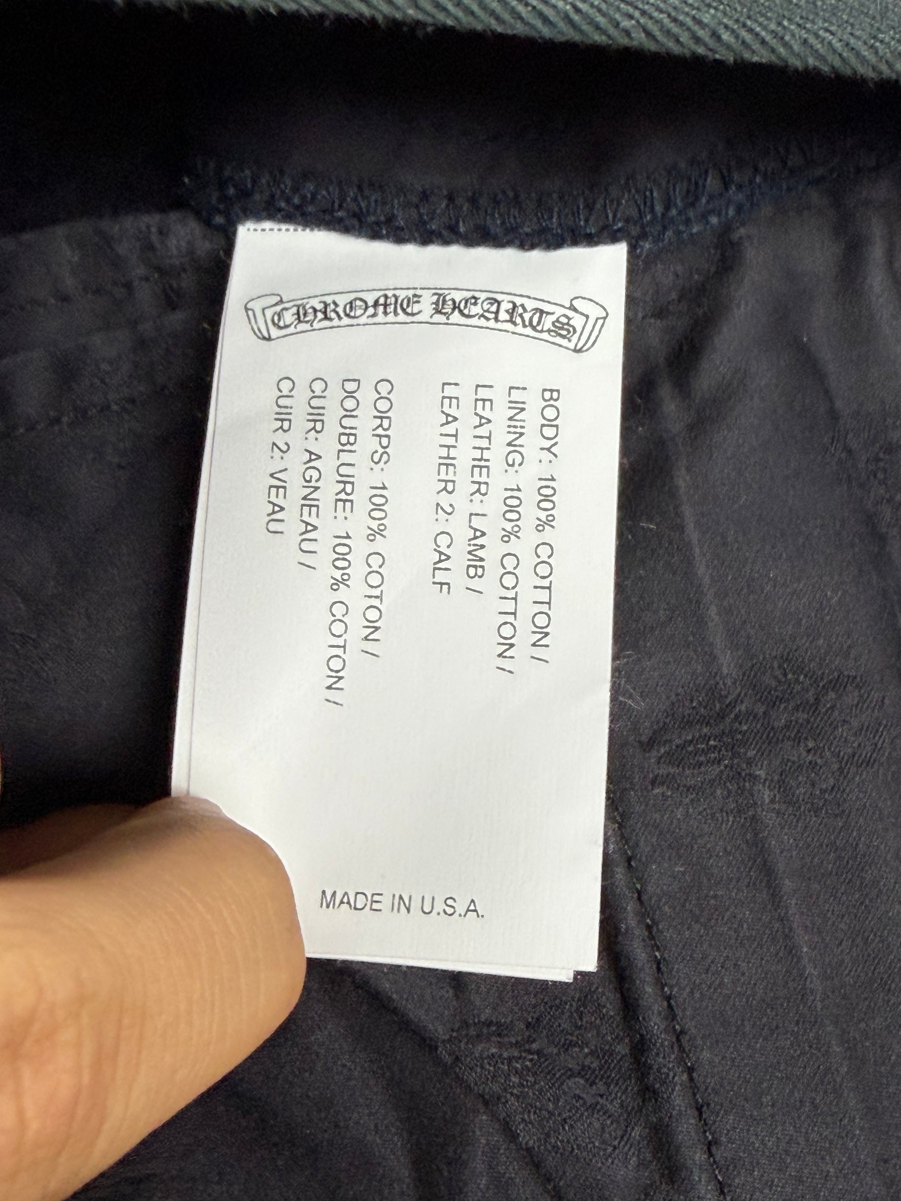 Chrome Hearts Black Wash Spider-Man Cross Patch Chino Pants