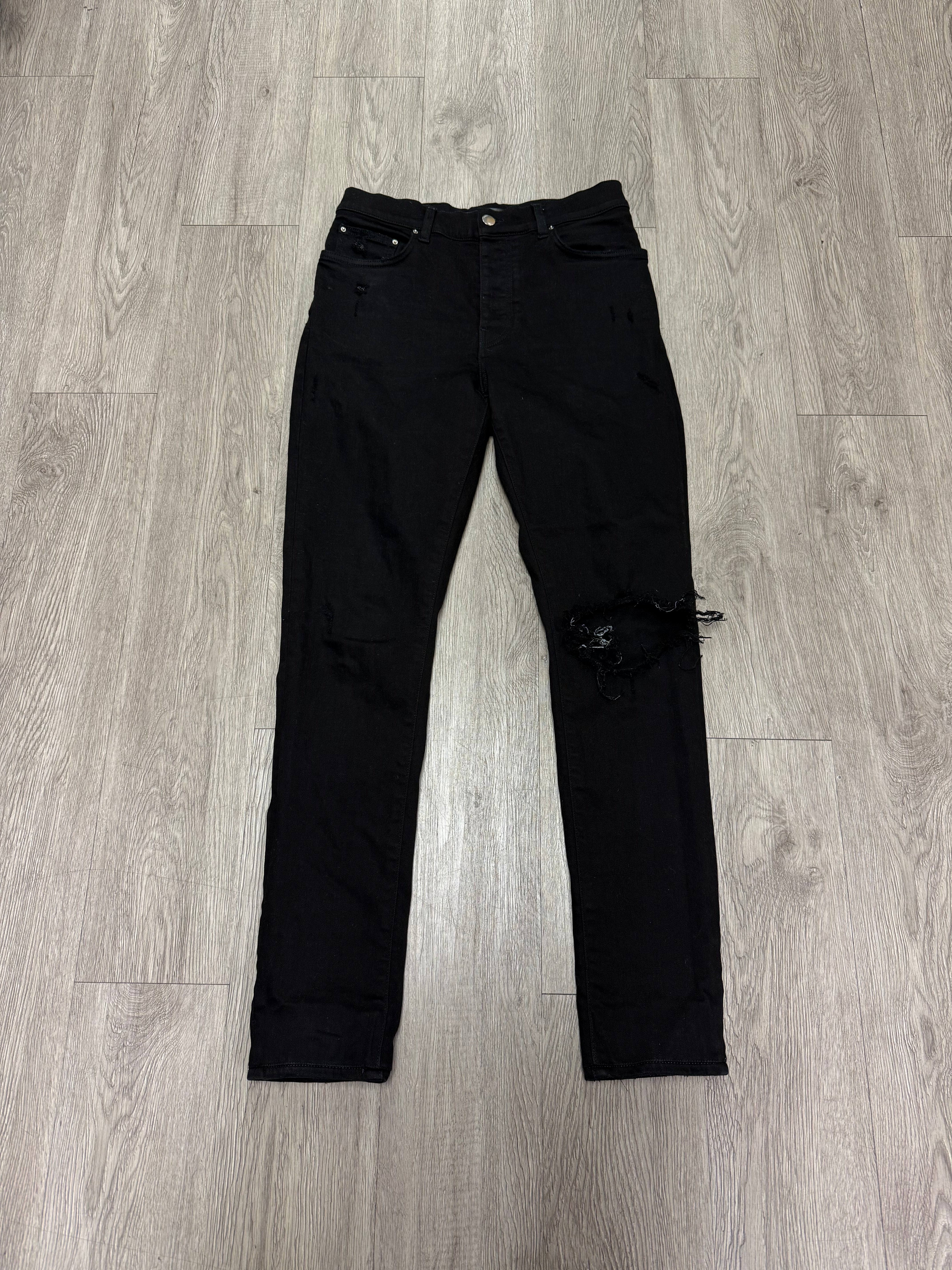 Amiri Black Knee Rip Jeans (Altered Fits 31)