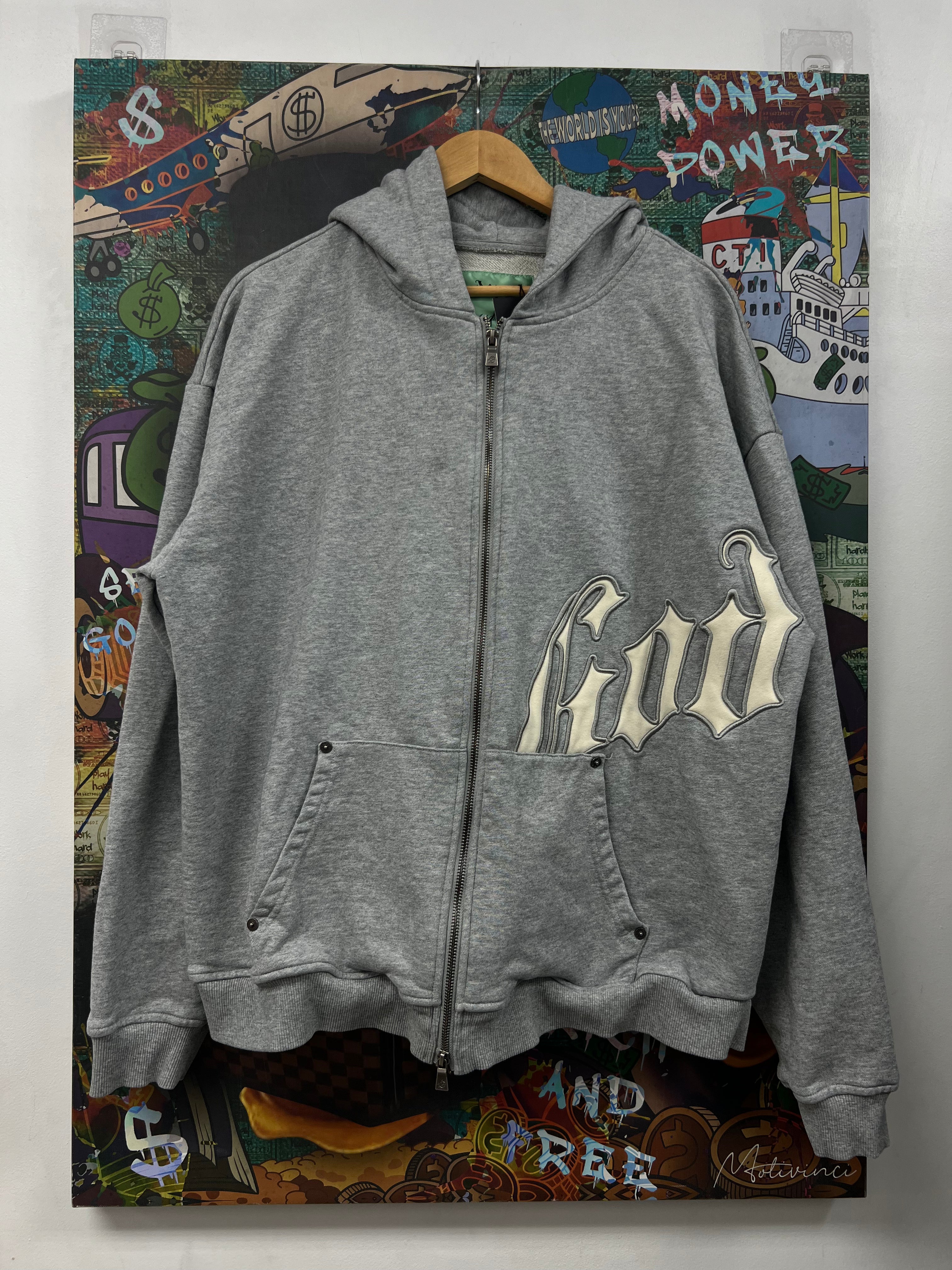 Godspeed Grey OG Logo Zip Up