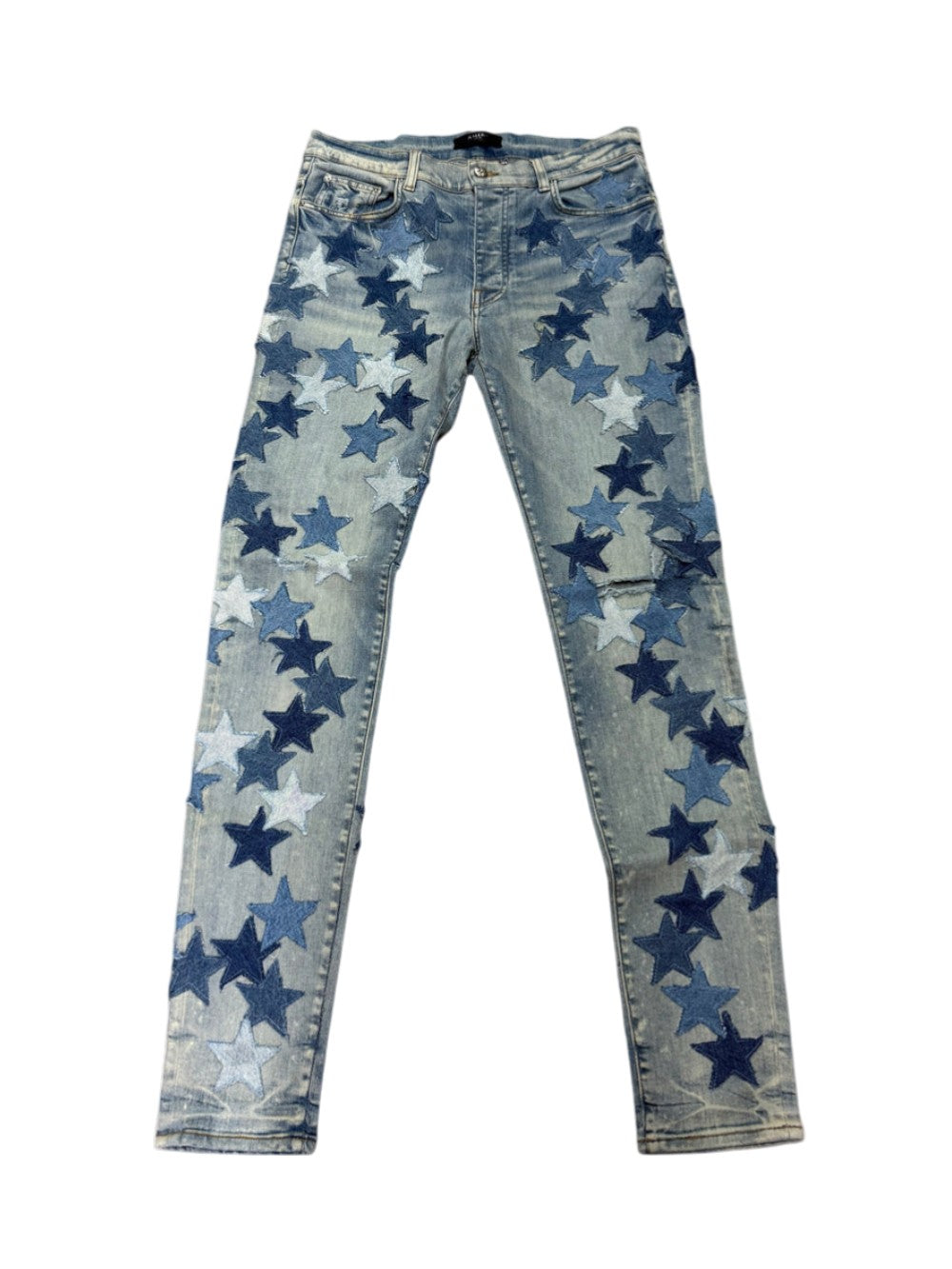 Amiri Denim Chemist Stars Light Wash Jeans