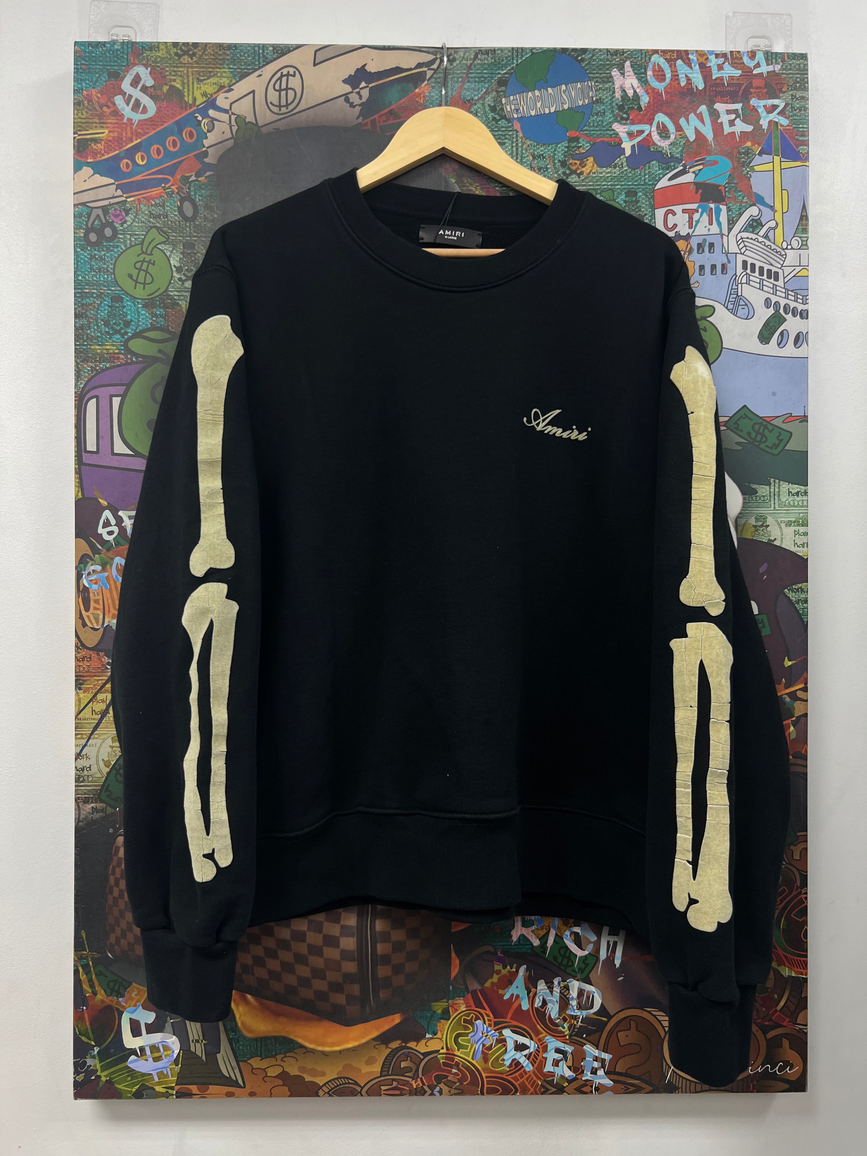 Amiri Black Bones Crewneck