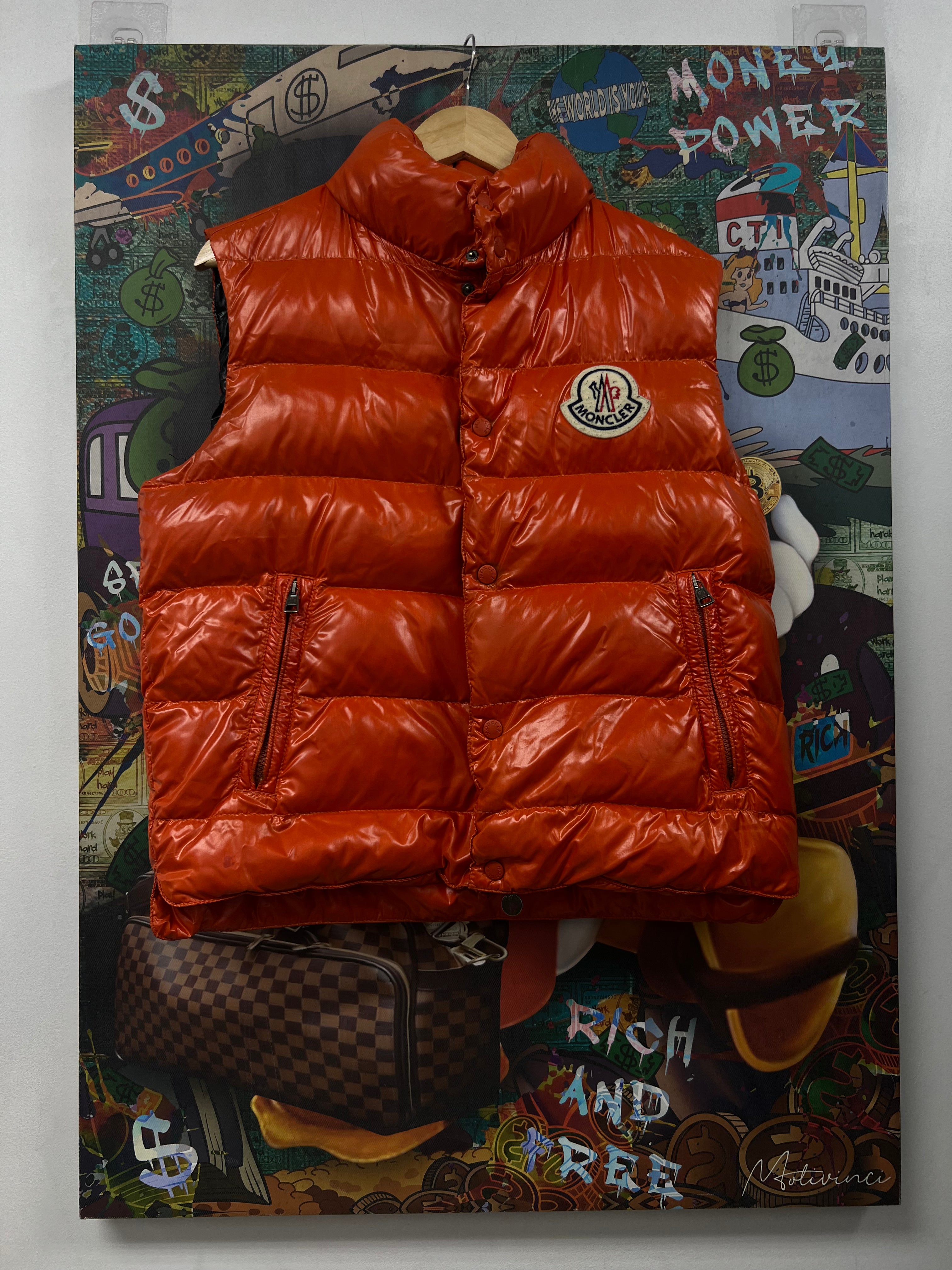 Moncler Orange Puffer Vest