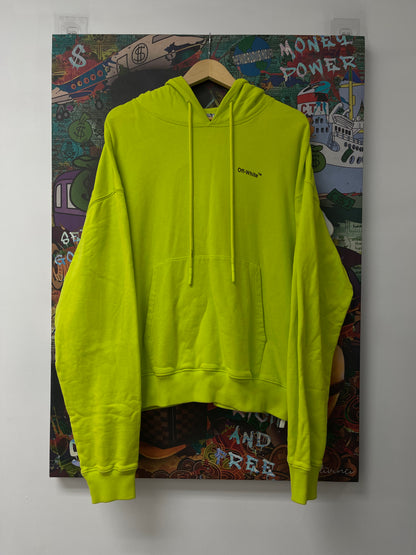 Off White Lime Hoodie Used XL