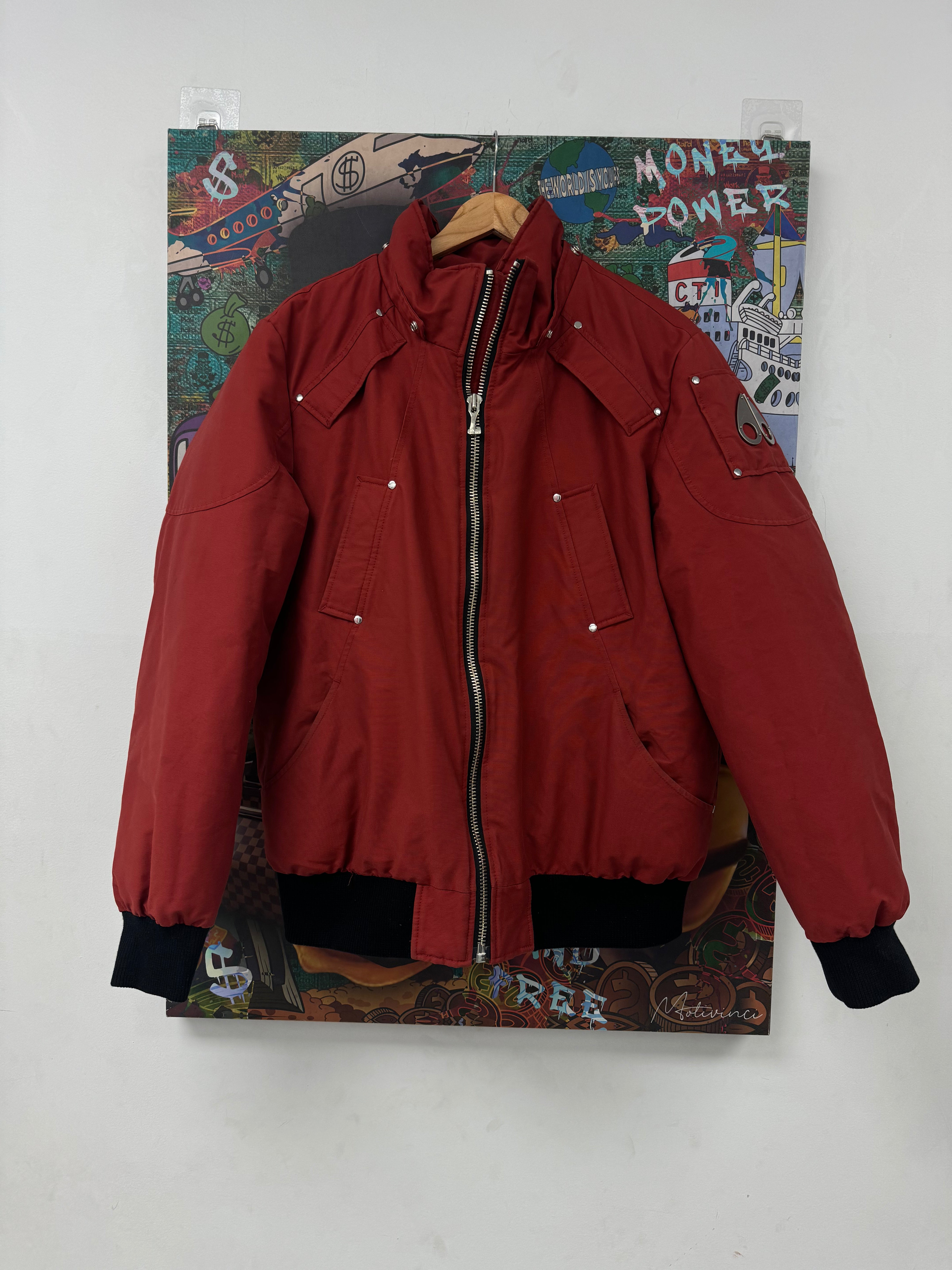 Moose Knuckles Bomber Jacket Brick (Missing Hood) Used XL N/A