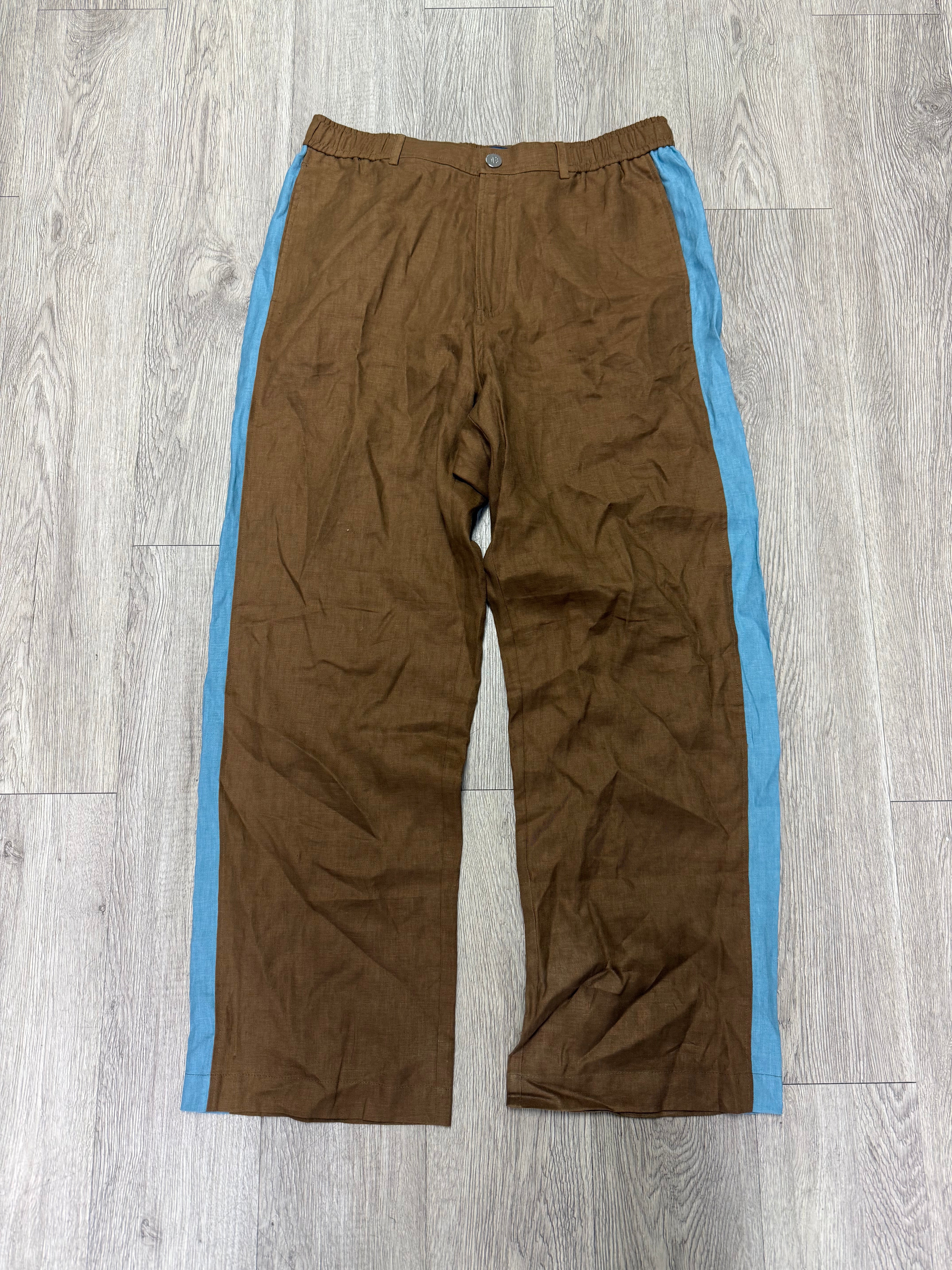Eric Emanuel Linen Brown Blue Pants