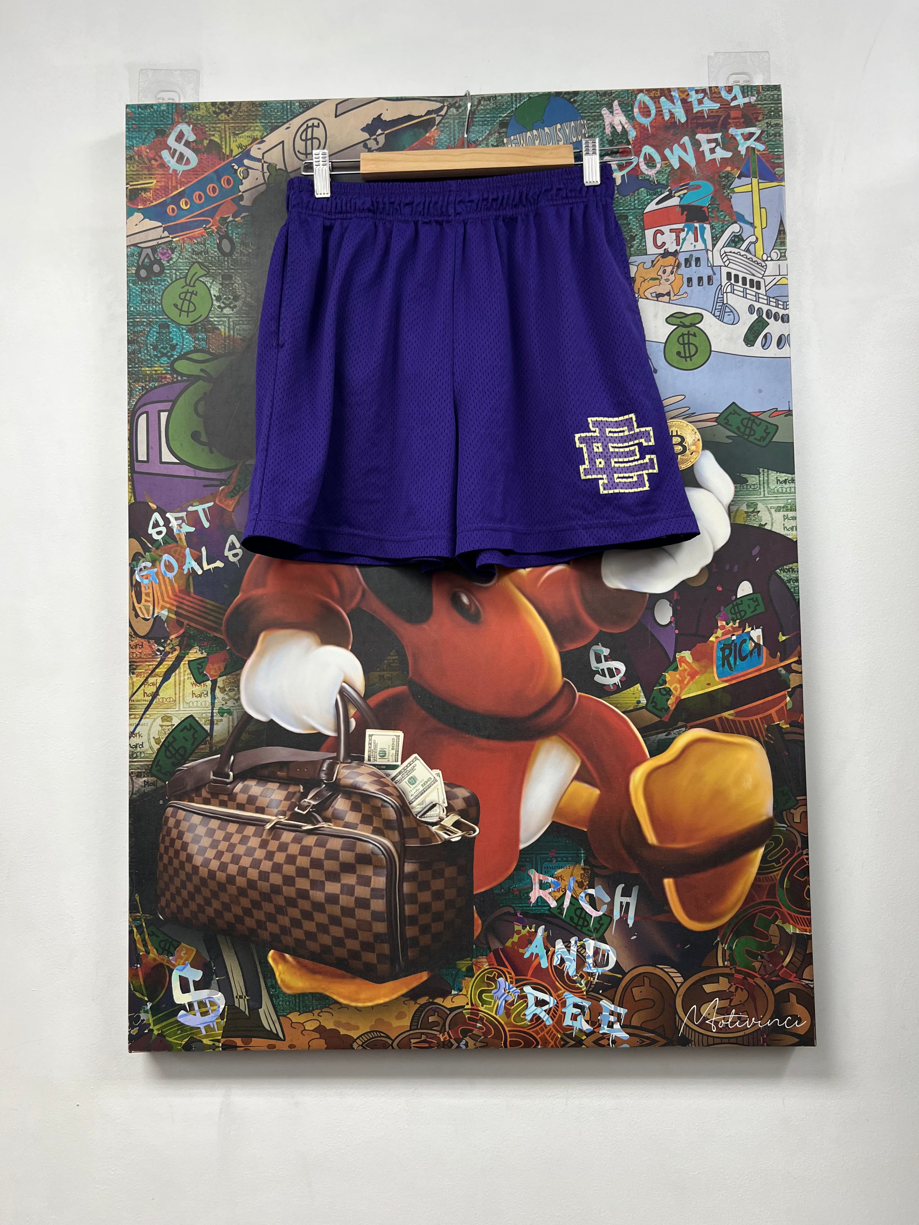 Eric Emanuel Purple Cream Shorts