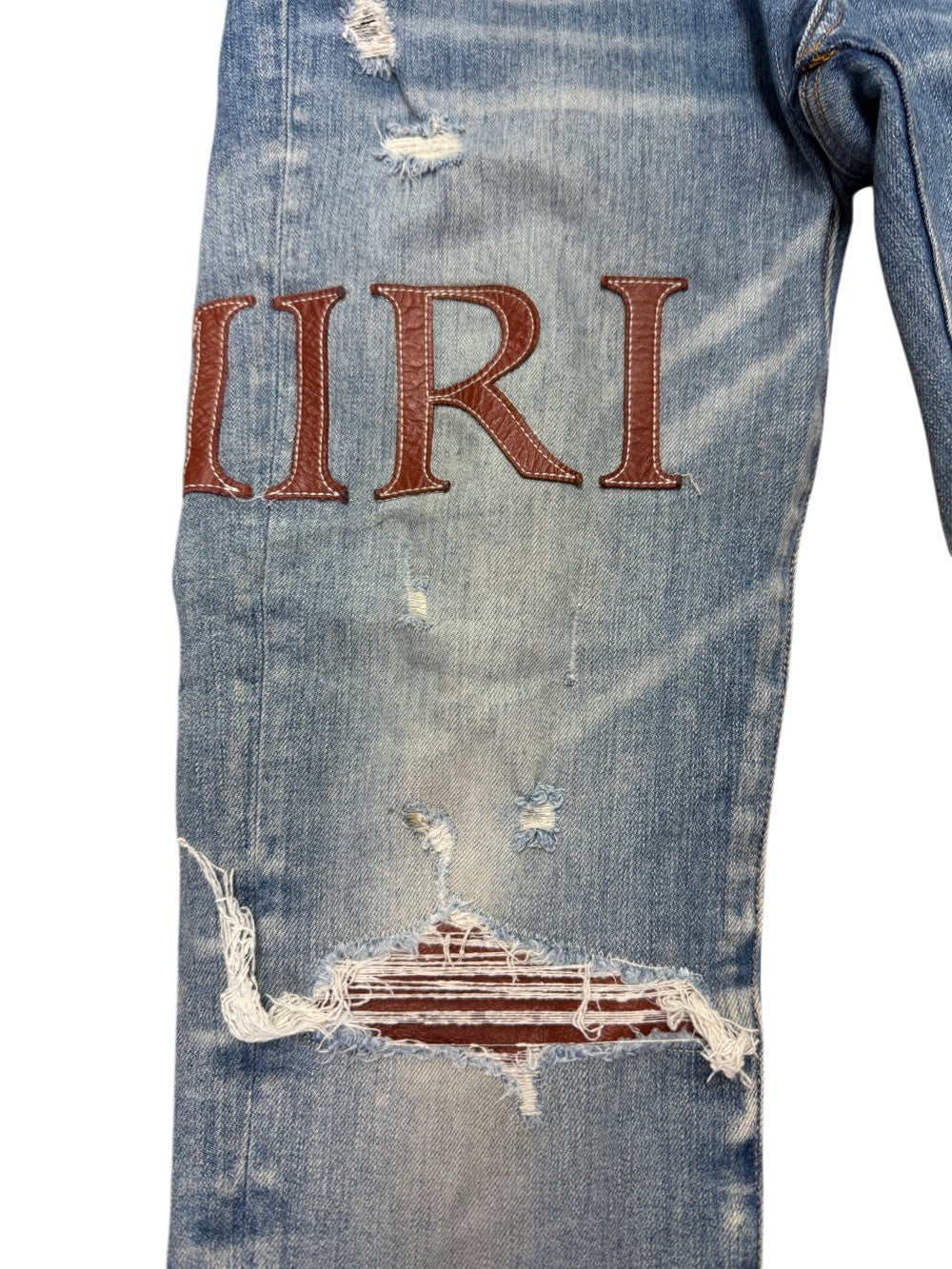 Amiri Clay "Side Logo" Light Wash Jeans