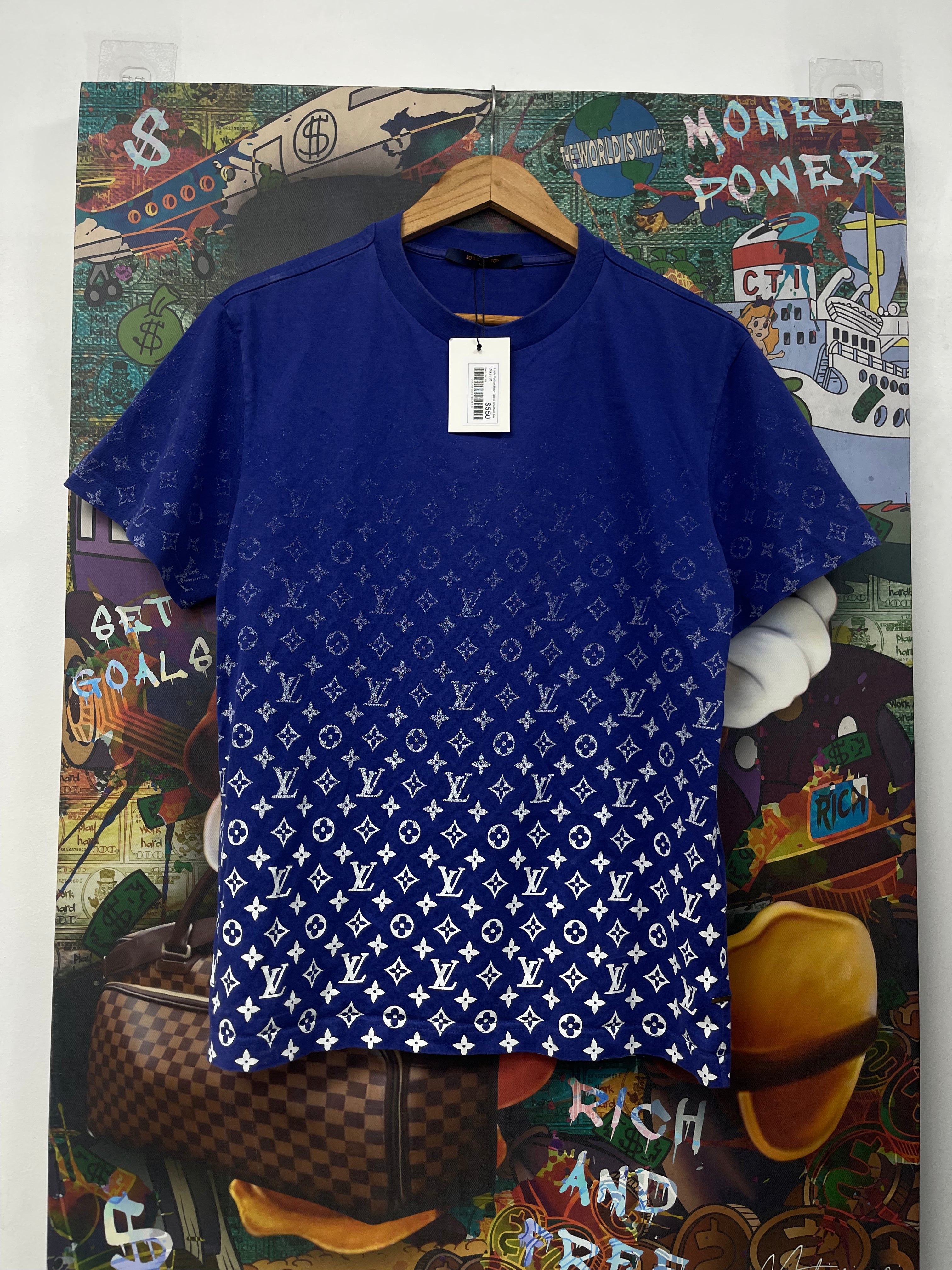 Louis Vuitton Navy White Gradient Tee