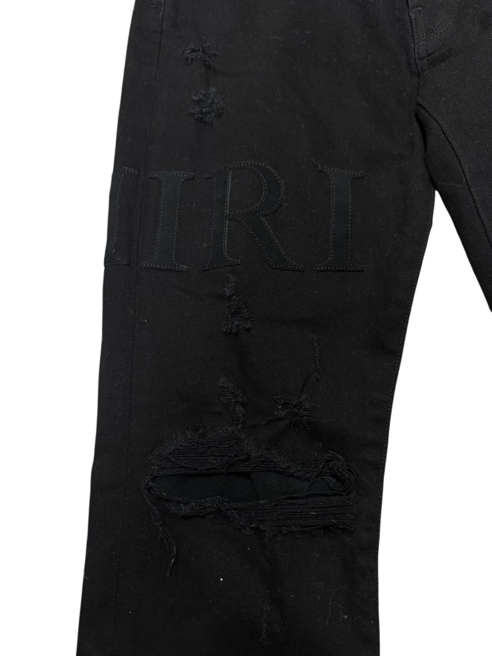 Amiri Serif Side Logo Black Jeans