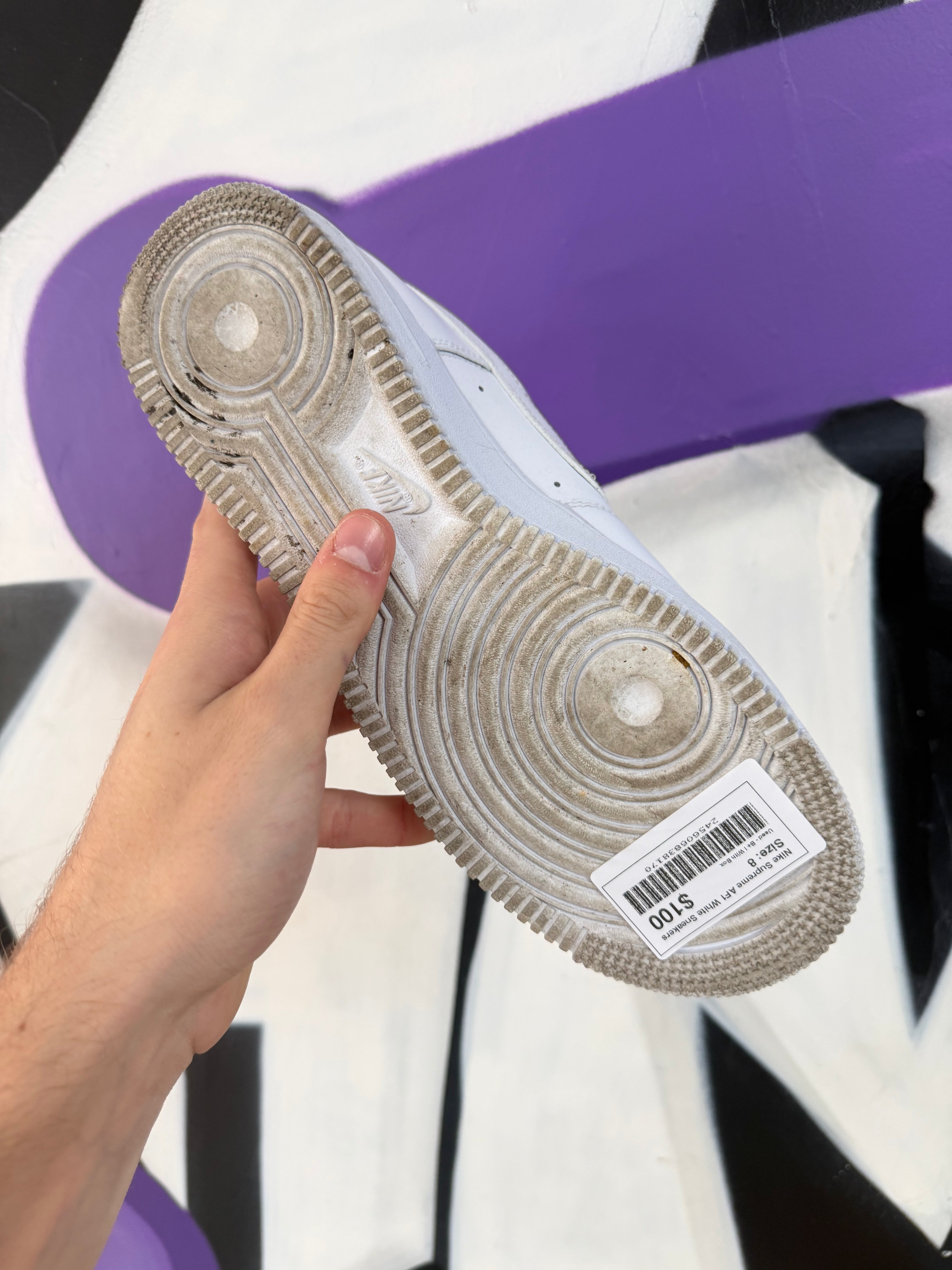 Nike Supreme AF1 White Sneakers
