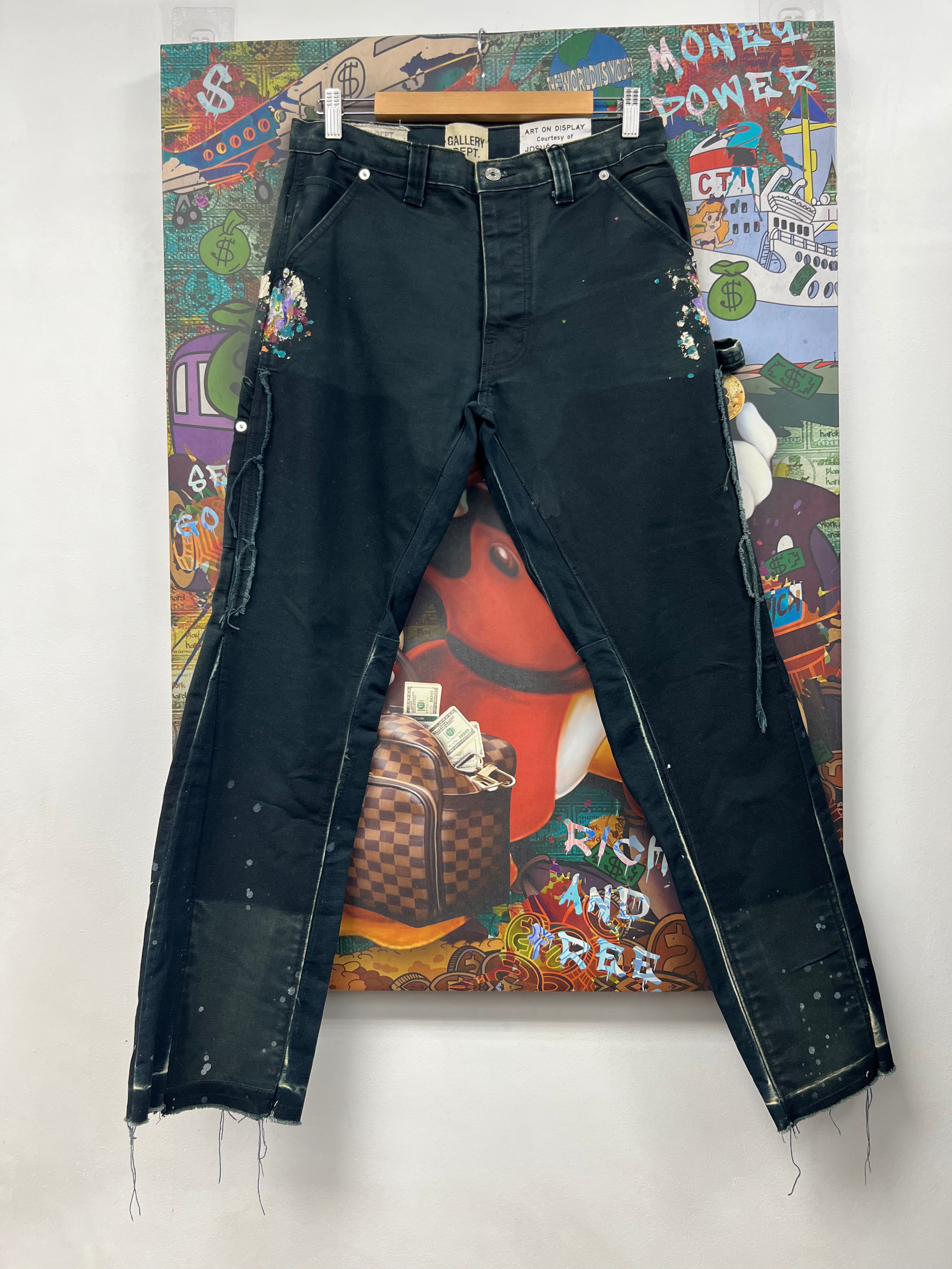 Gallery Dept Navy Paint Splatter Carpenter Jeans
