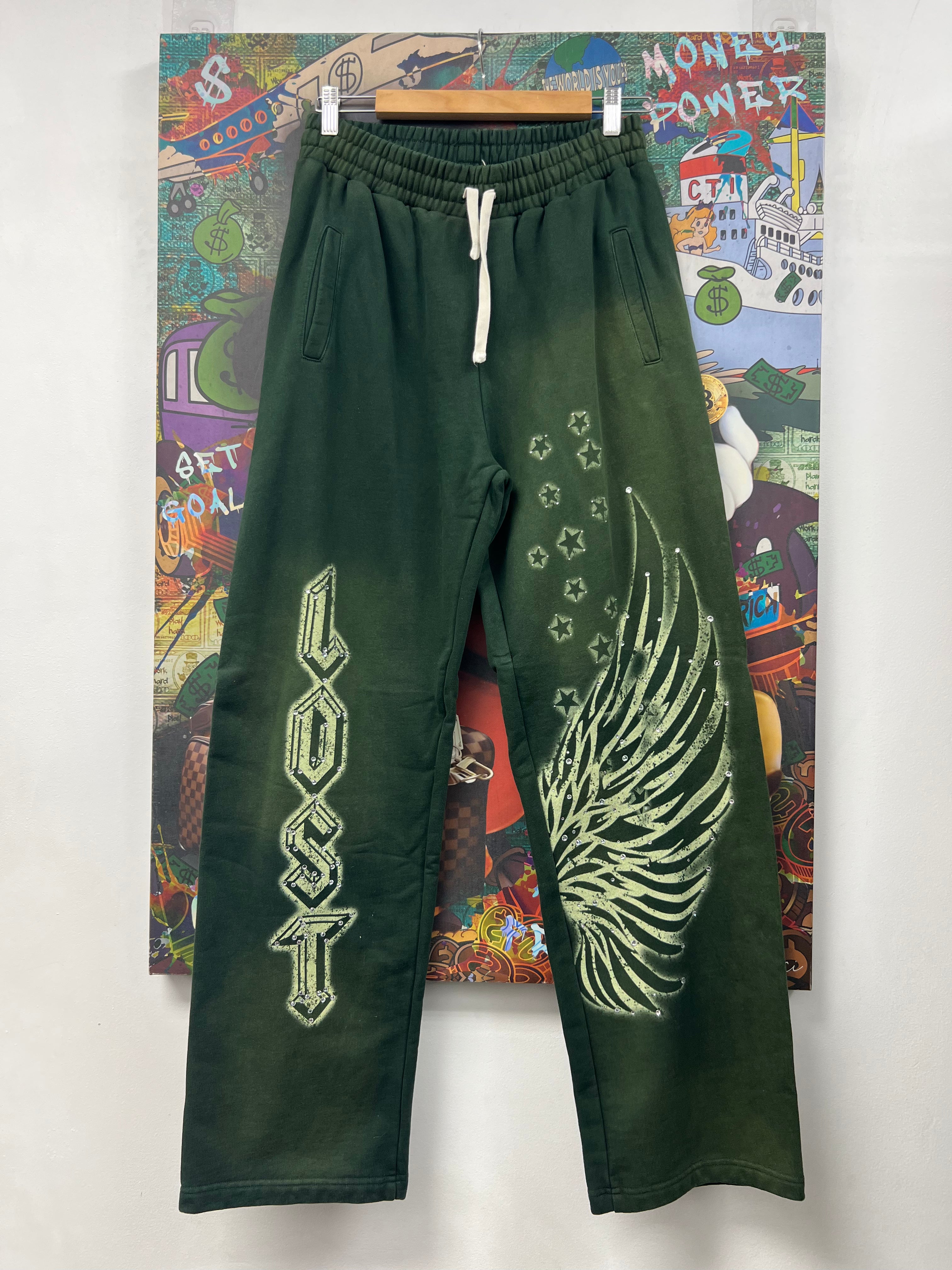 Lost Intricacy Emerald Green Sweats