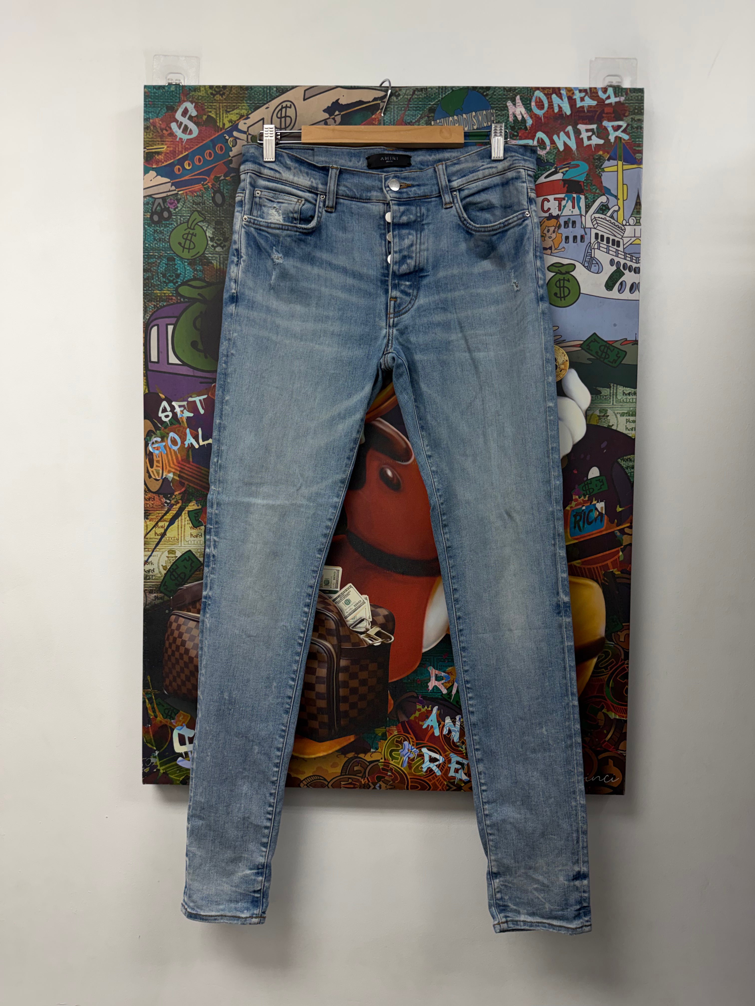 Amiri Light Wash Plain Jeans