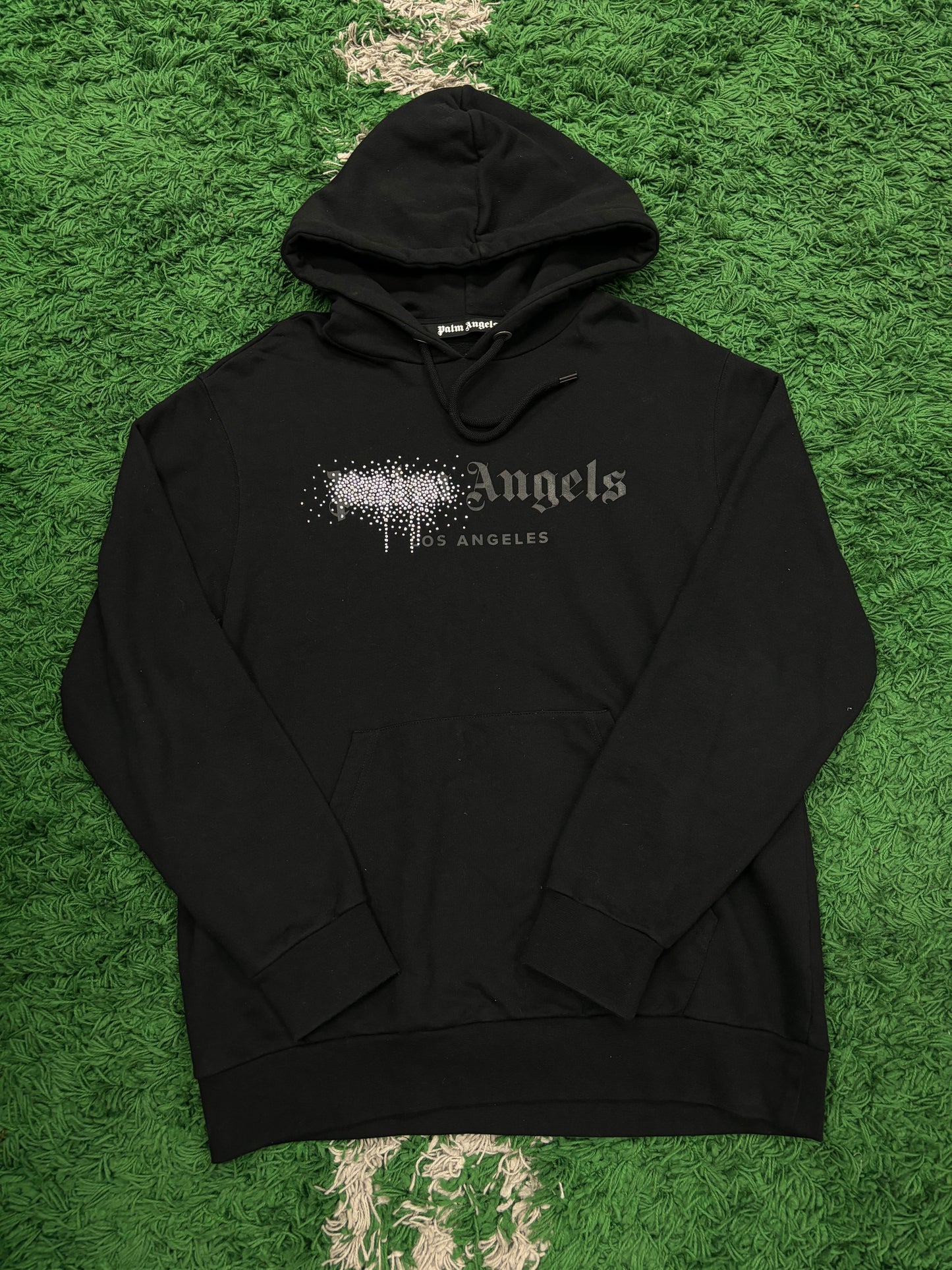 Palm Angels Hoodie Black Crystal Used Large N/A