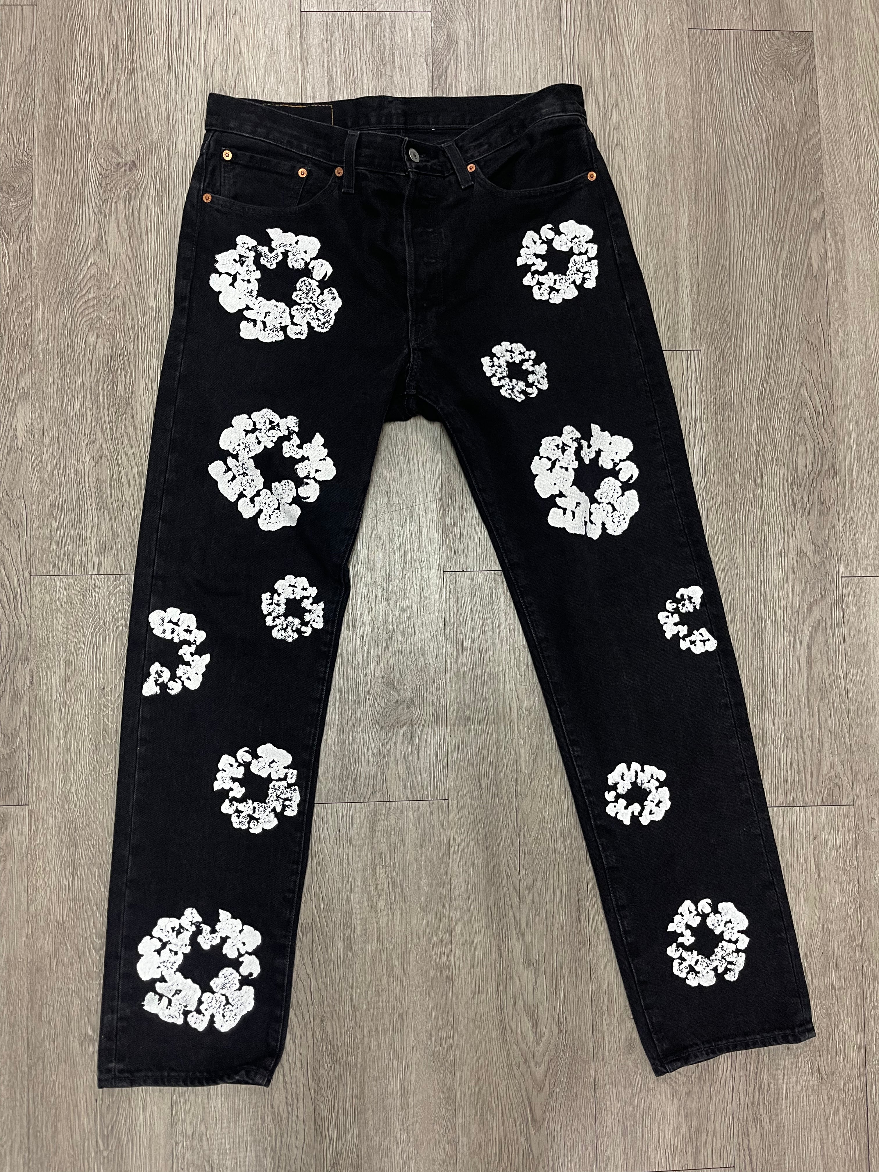 Denim Tears Black Wreath Jeans