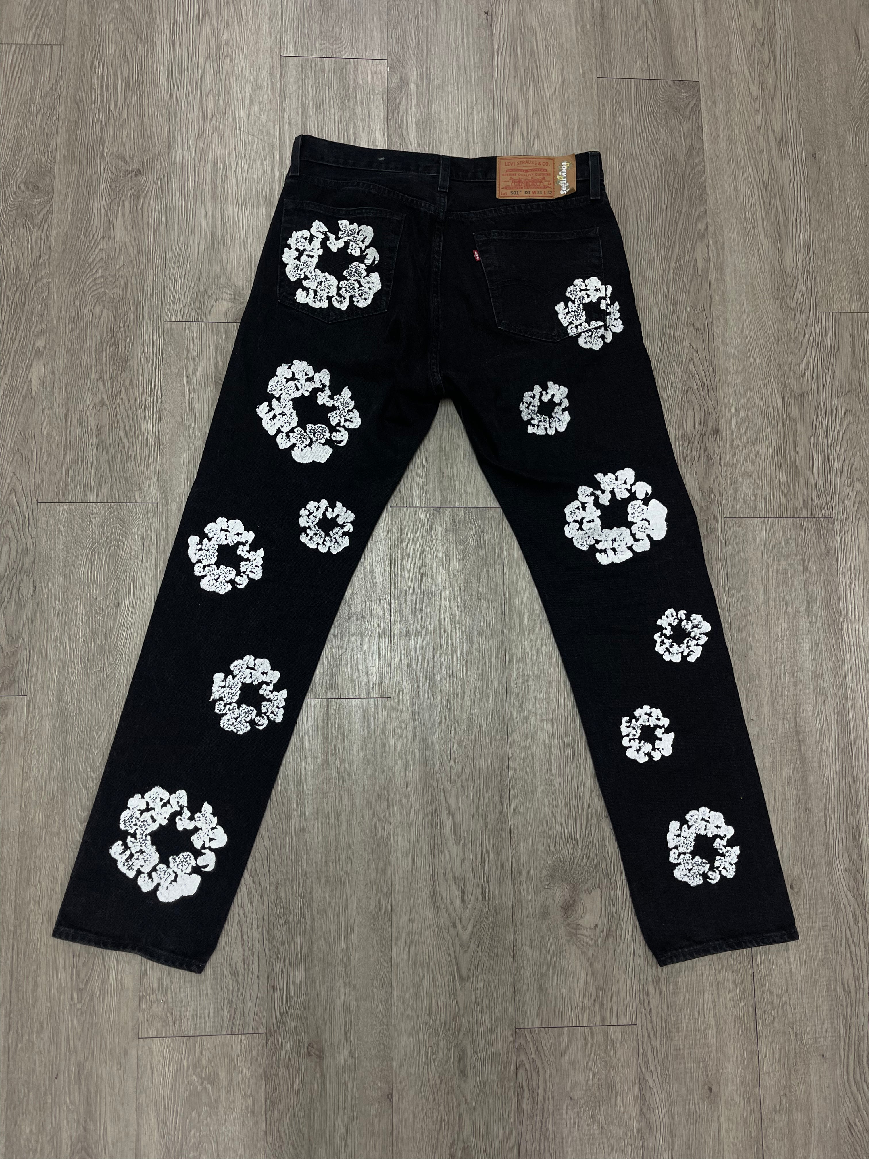 Denim Tears Black Wreath Jeans