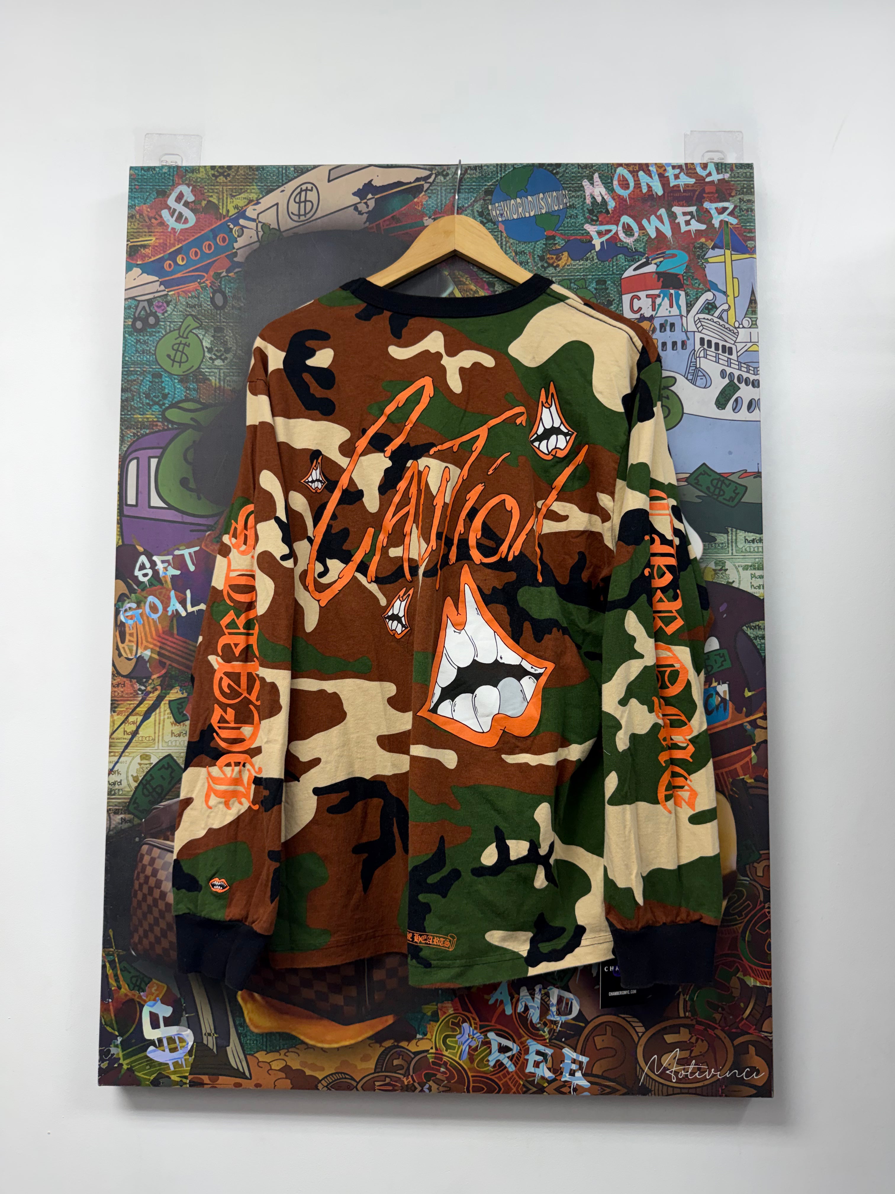Chrome Hearts Matty Boy Caution Camo LS Tee