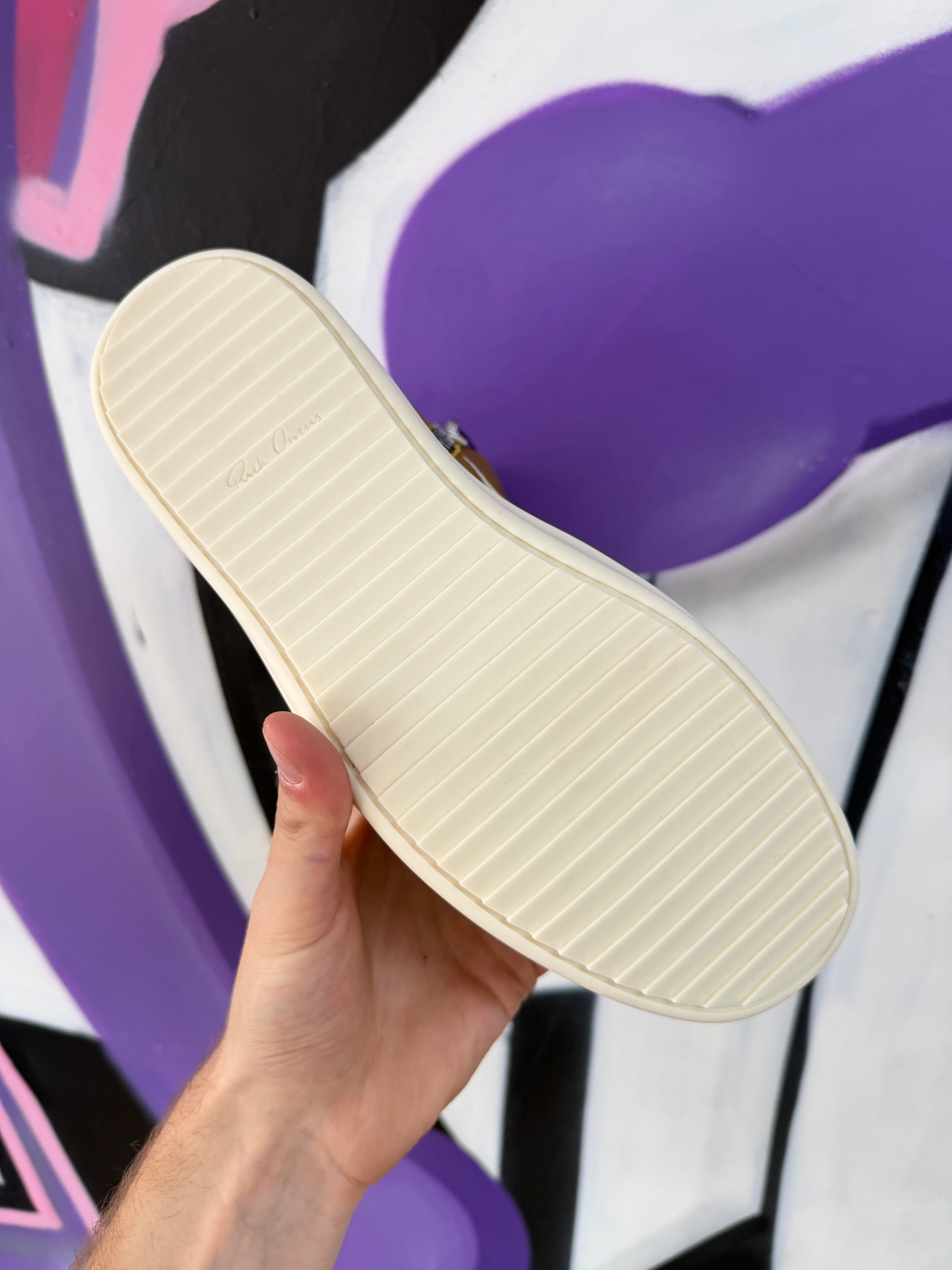 Rick Owens Sulpha & Milk Geobasket Sneakers