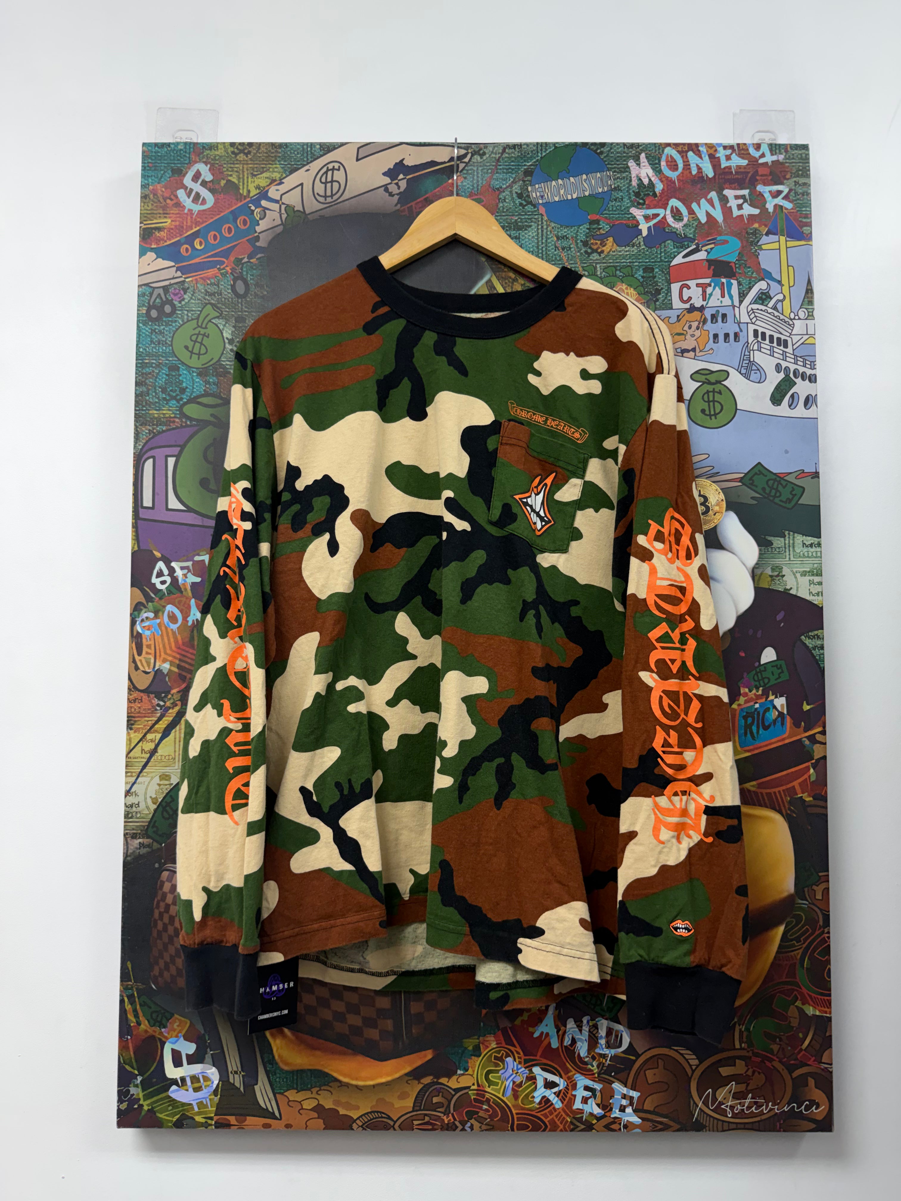 Chrome Hearts Matty Boy Caution Camo LS Tee