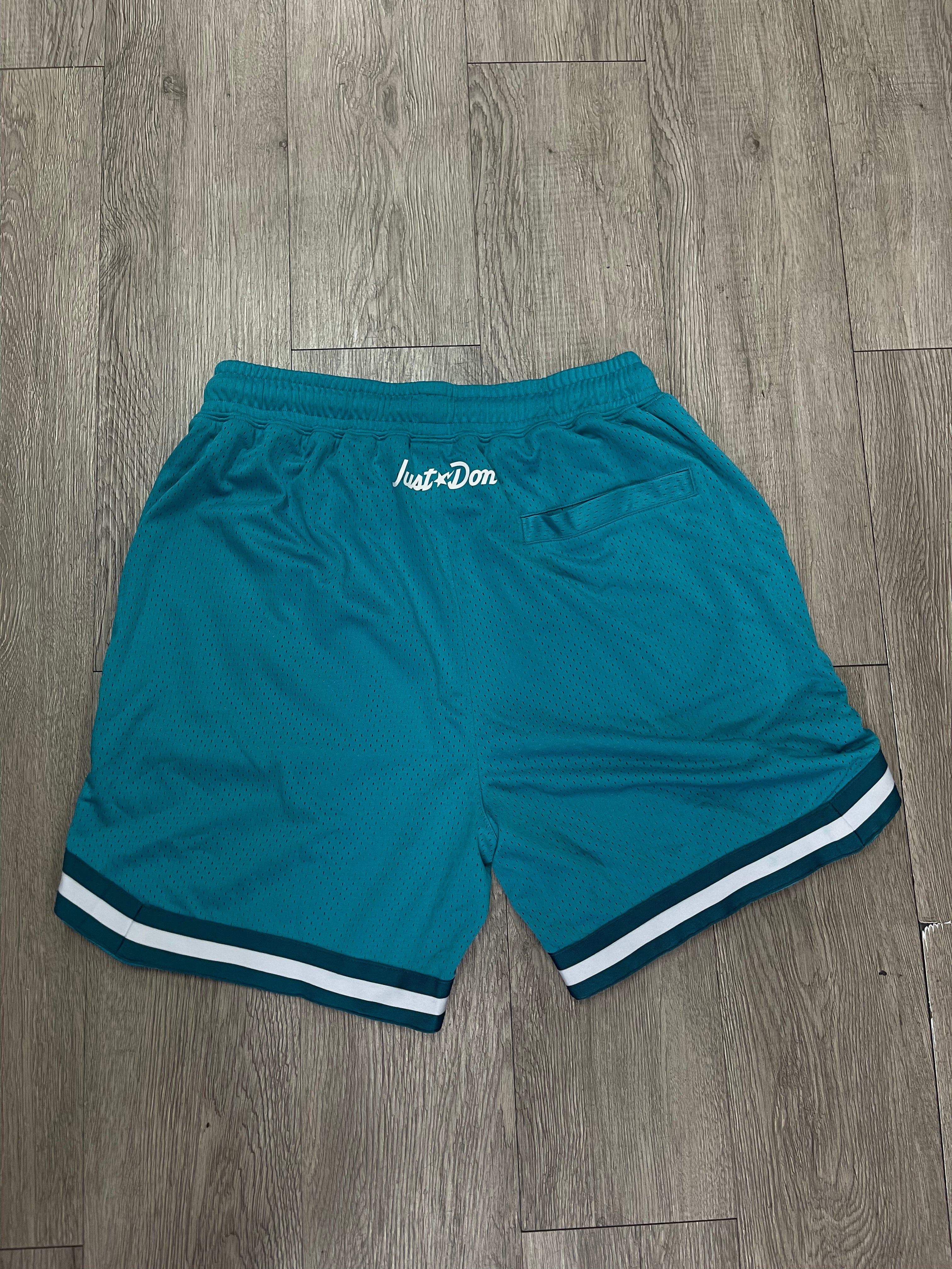 BAPE Just Don Milo Basketball Teal Shorts