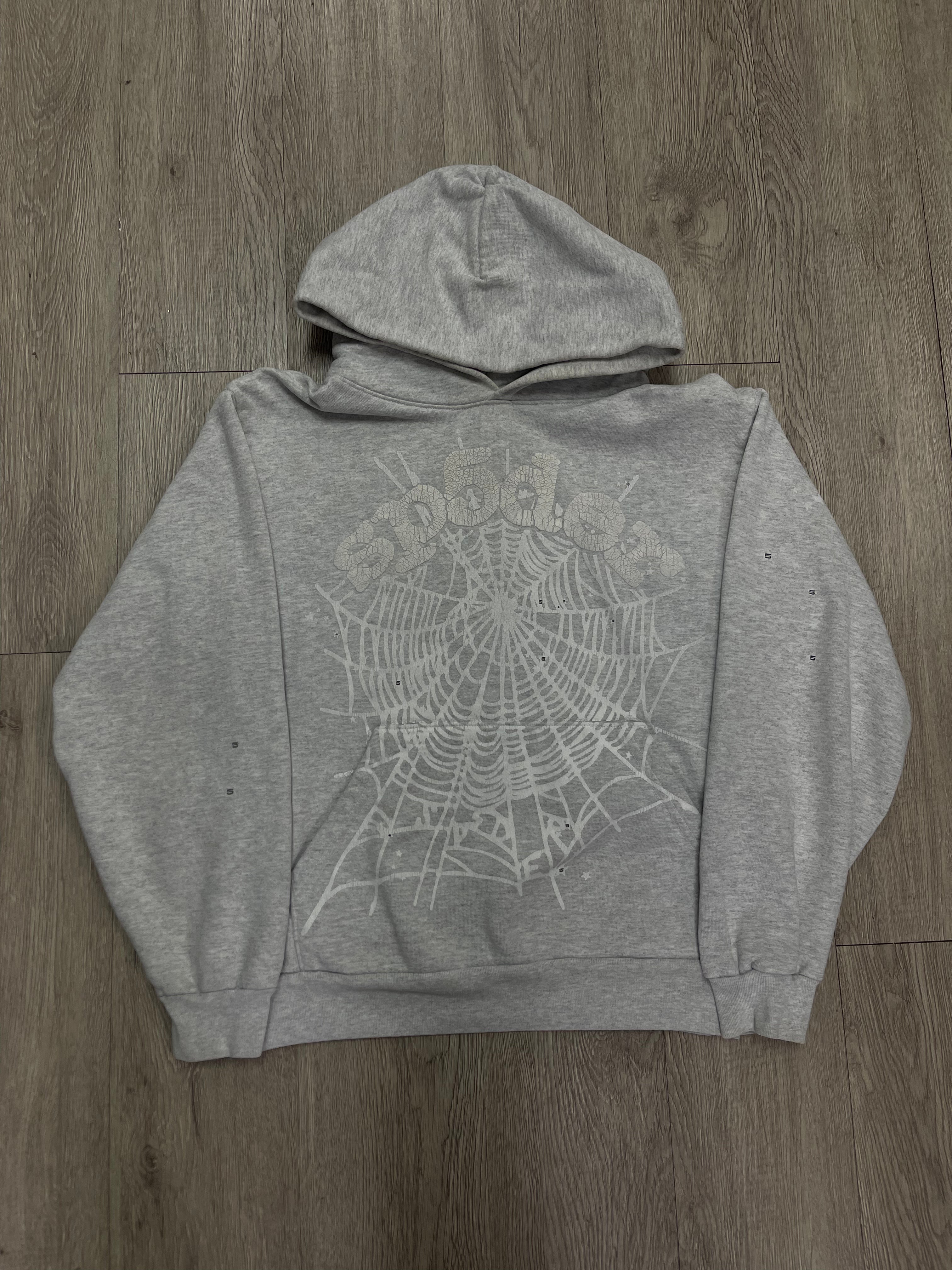 Sp5der Grey OG Web Hoodie