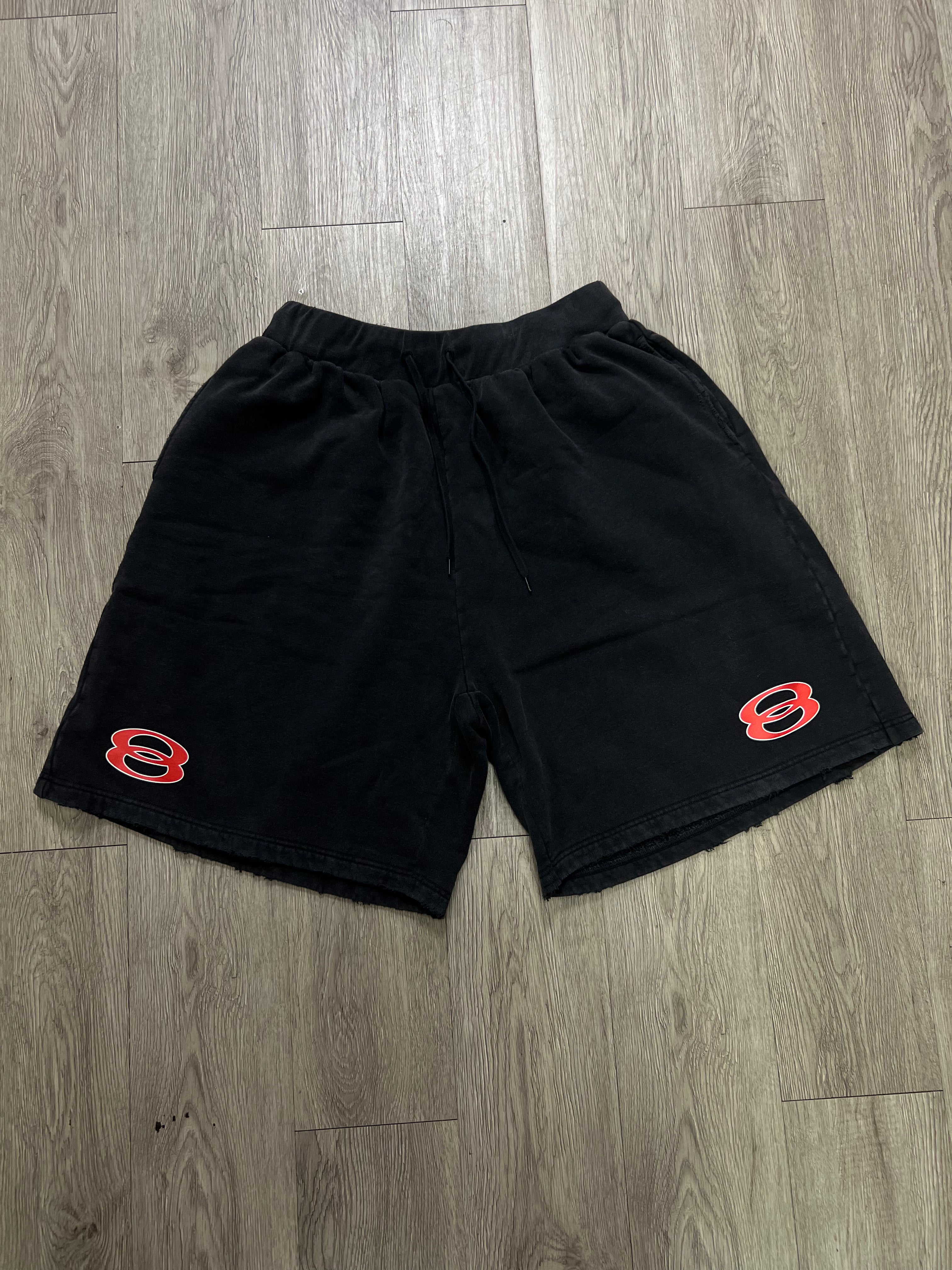 Balenciaga Black Red Infinity Shorts