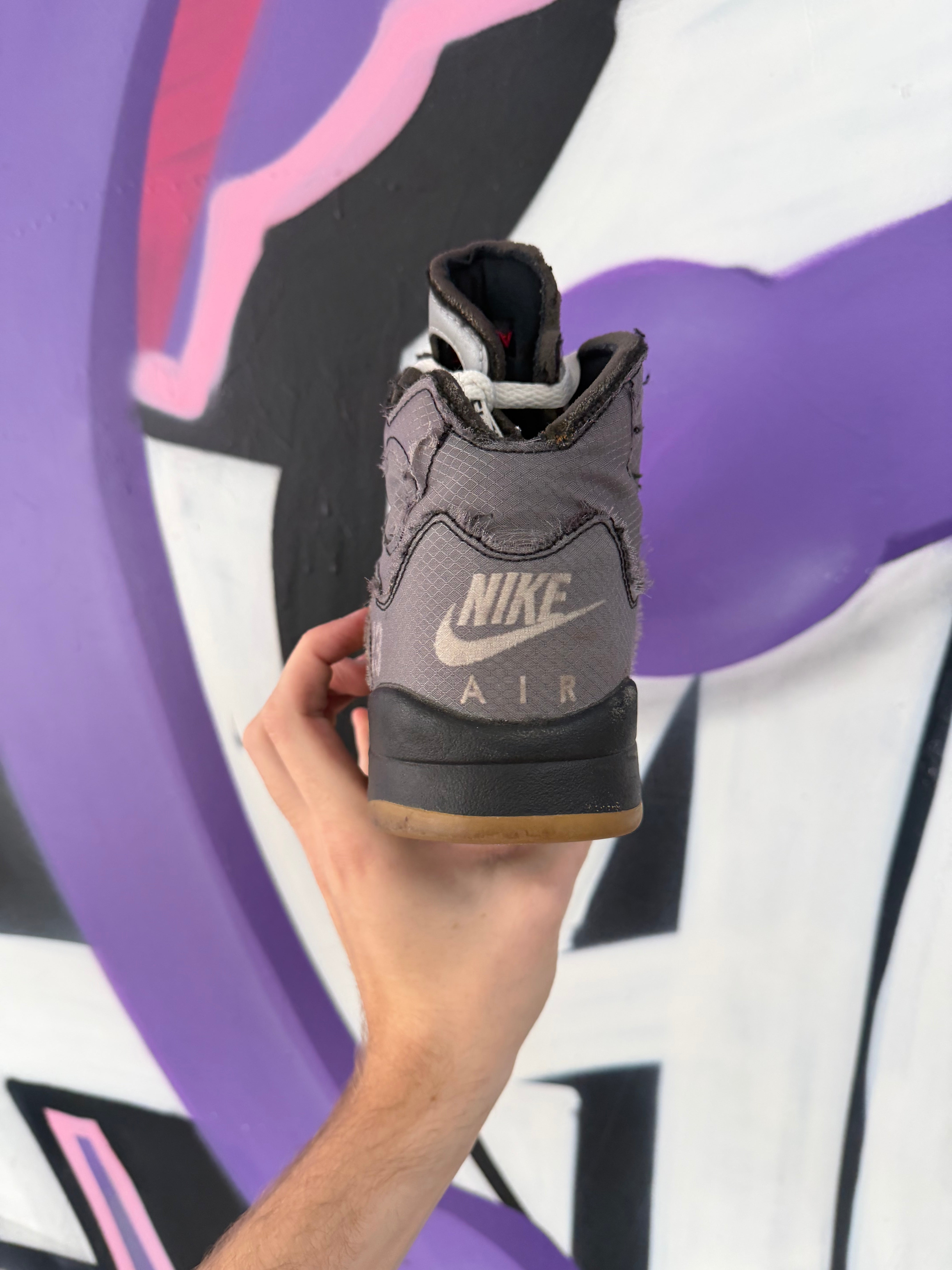 Jordan 5 Off White Muslin Sneakers
