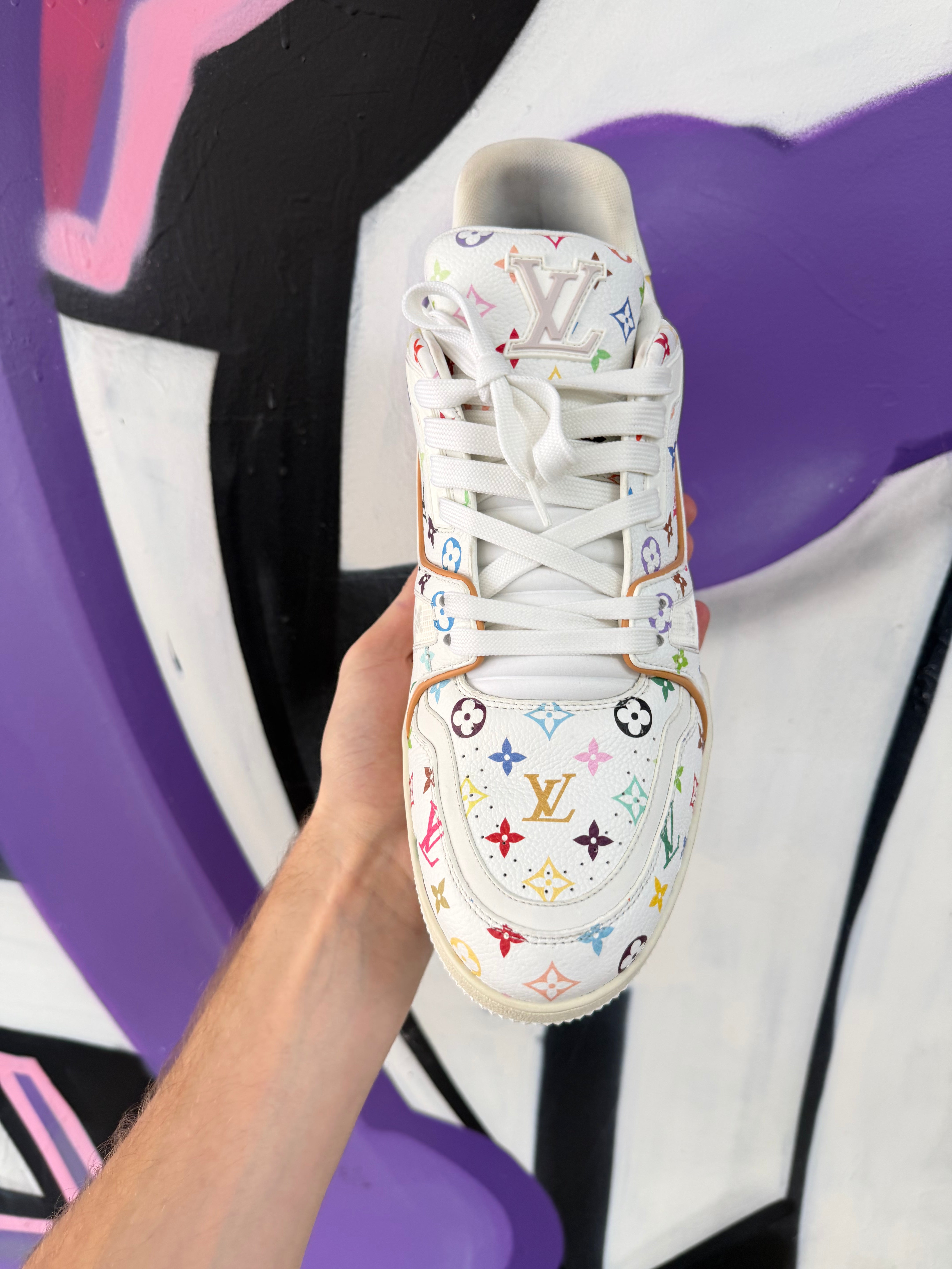 Louis Vuitton White Murakami Trainer Sneakers