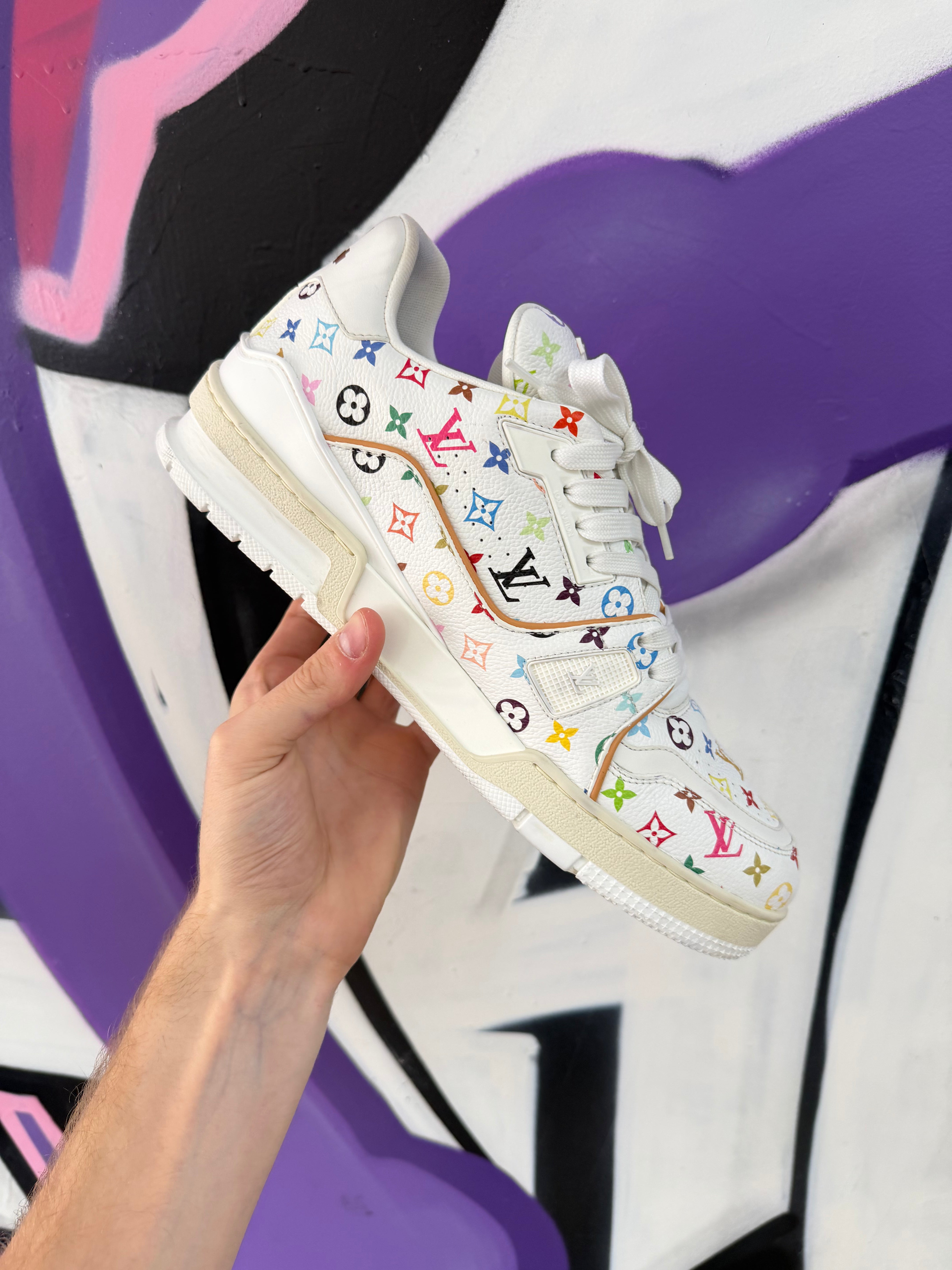 Louis Vuitton White Murakami Trainer Sneakers