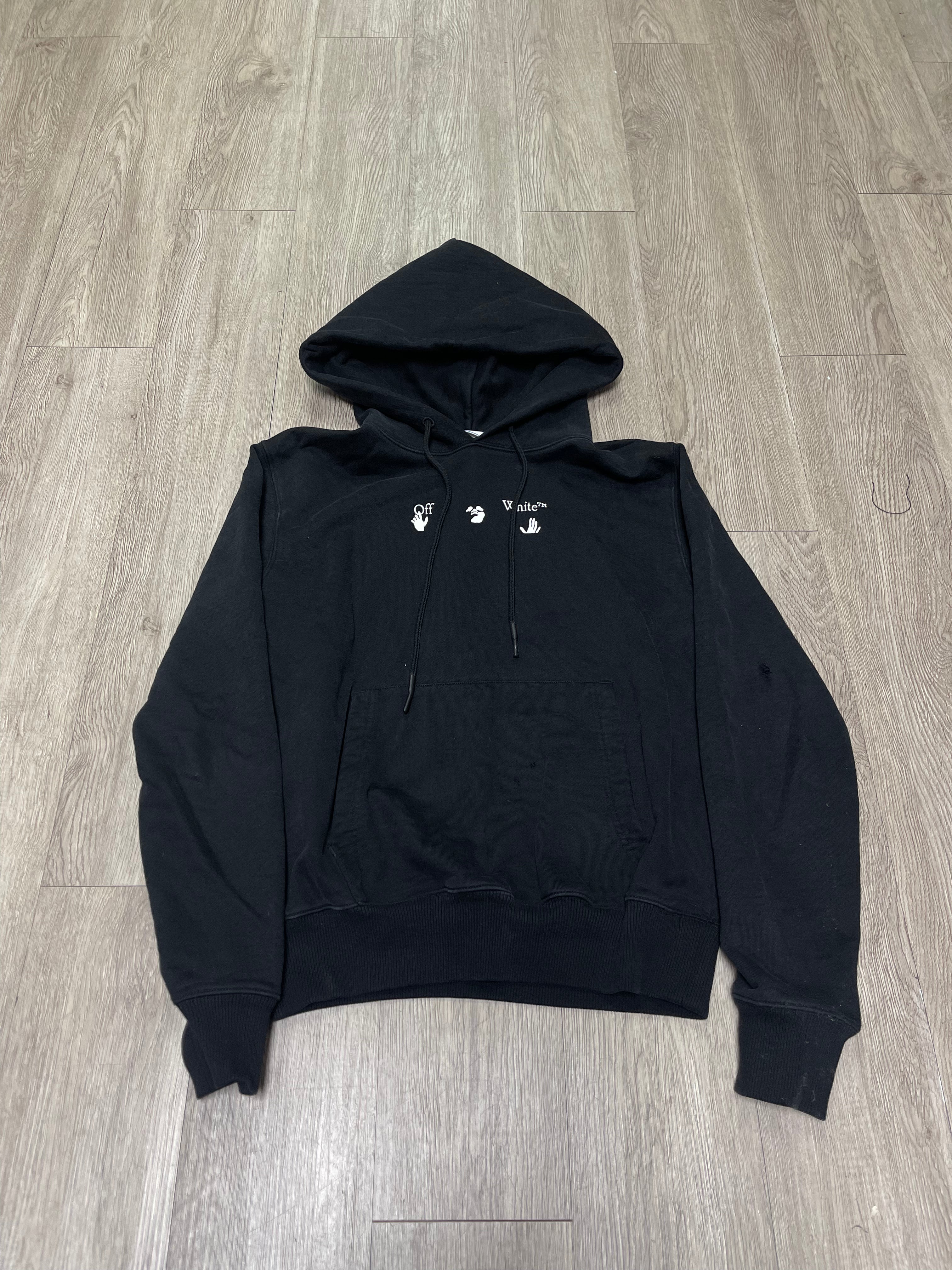 Off White Black Green Bolt Arrows Hoodie
