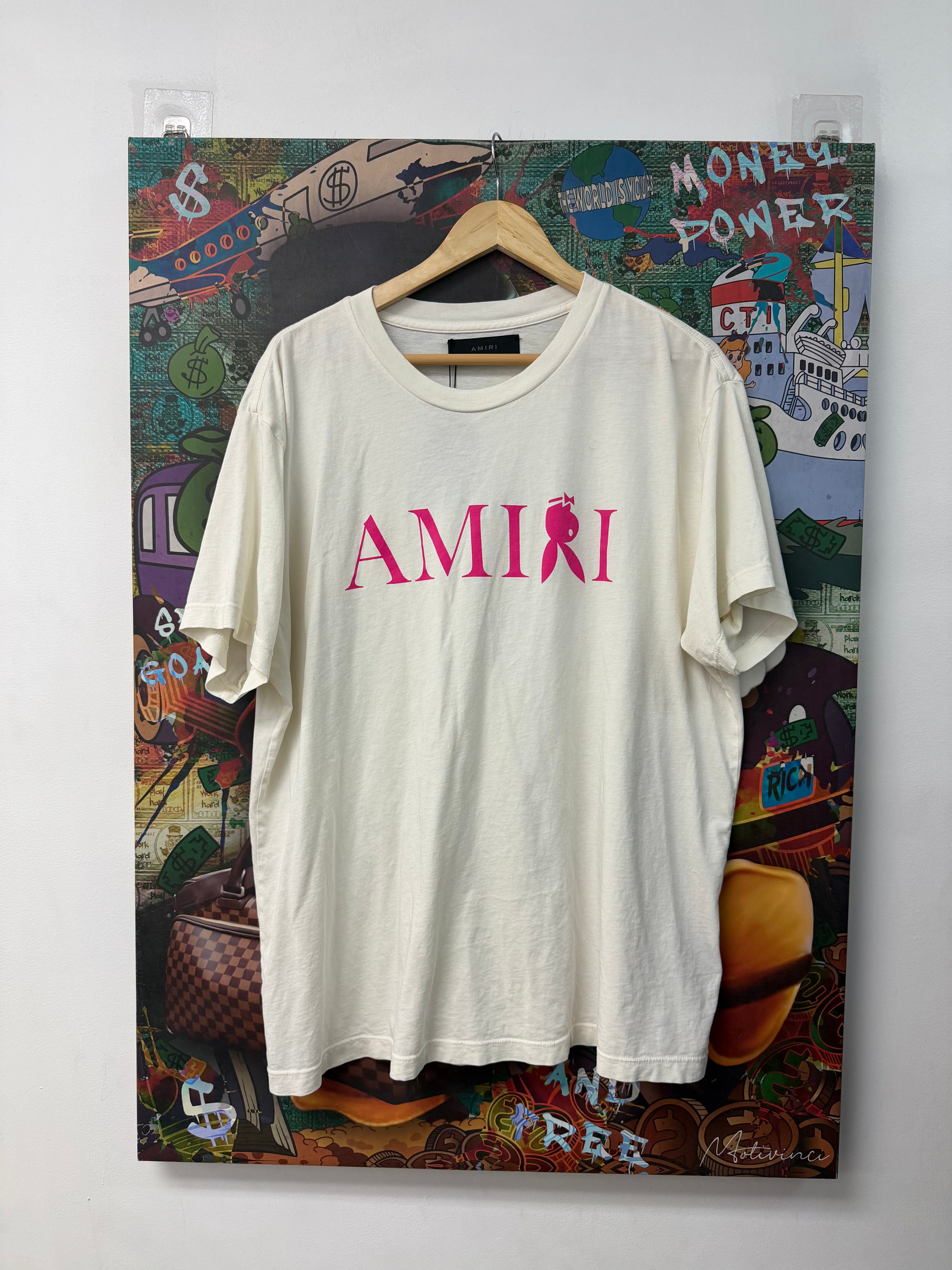Amiri White Pink Playboy Tee