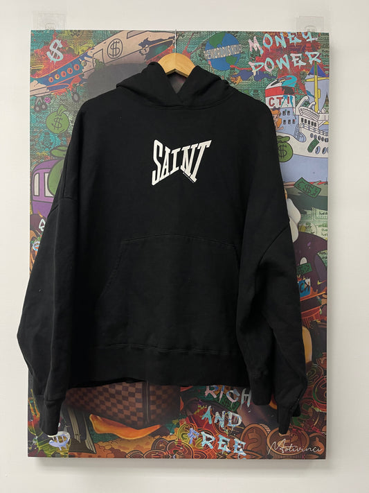 Saint Michael Anniversary Hoodie Black White Used Medium